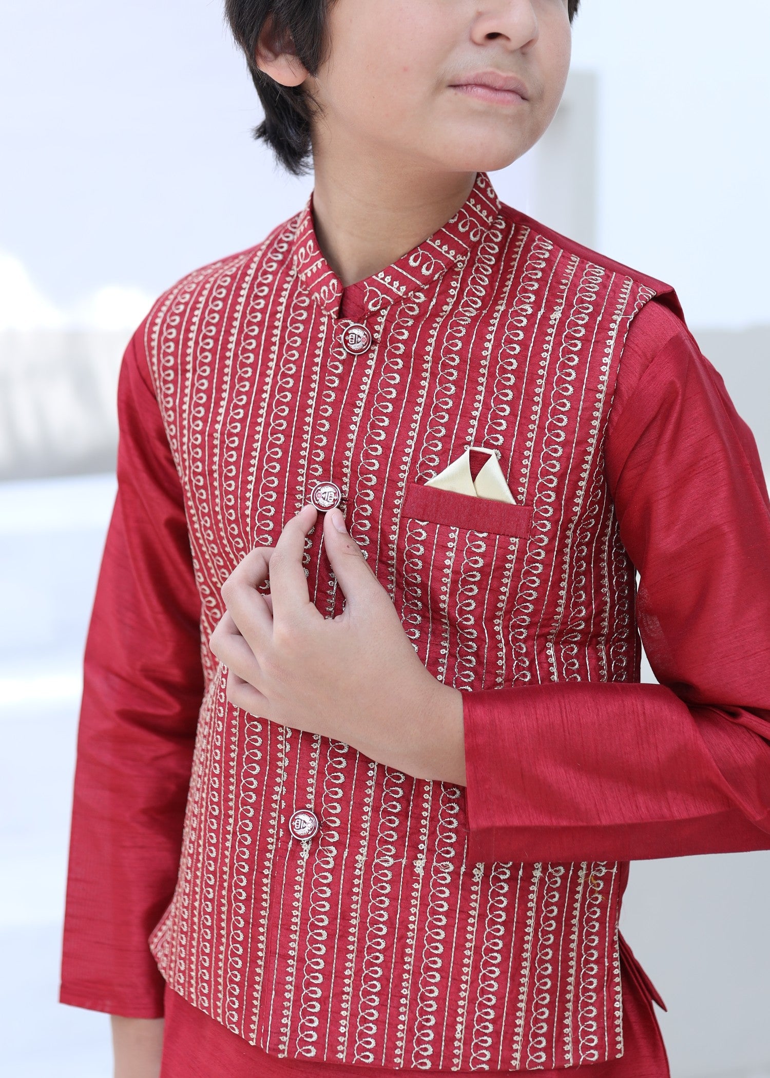 suiting Waistcoat in Scarlet