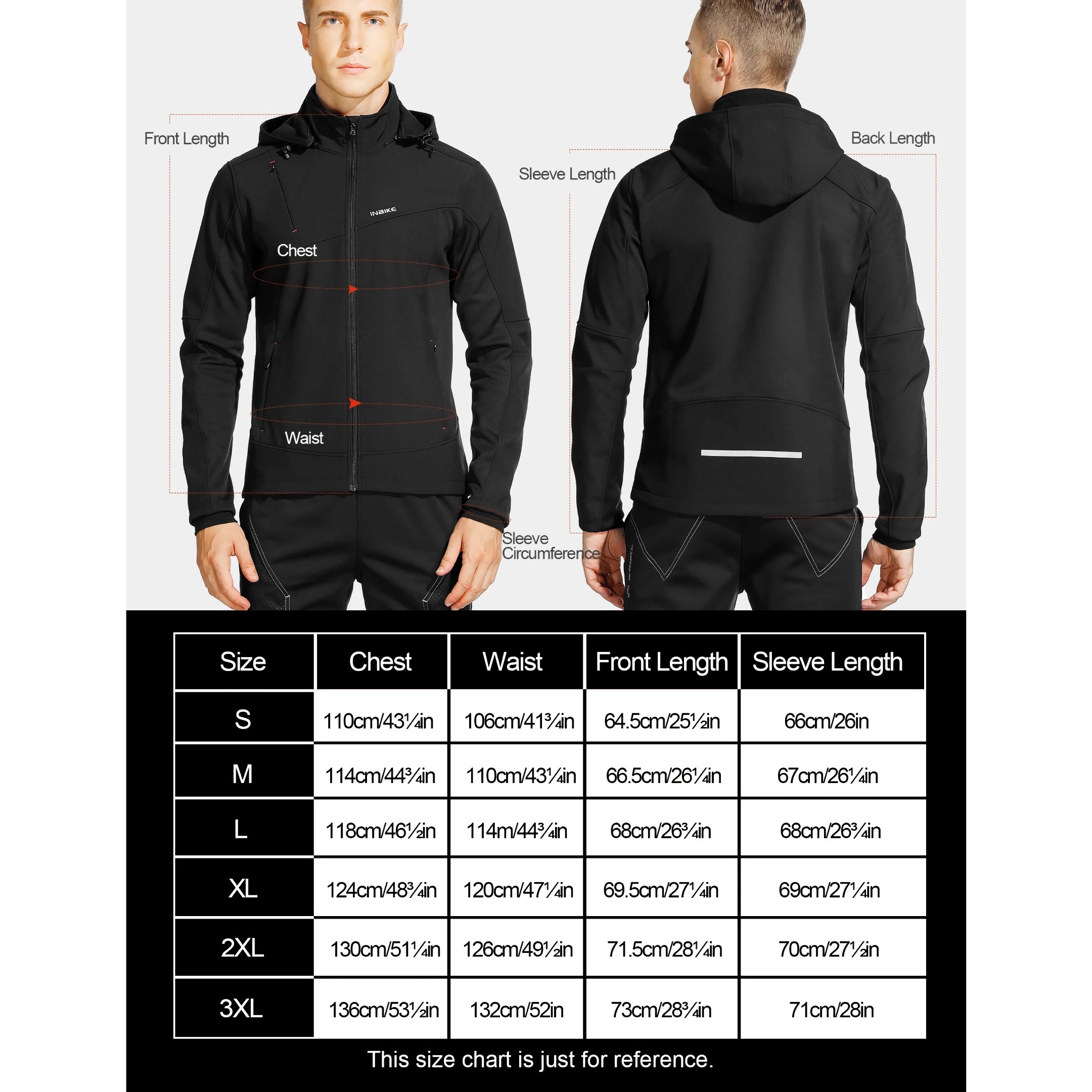 Men's Cycling Windbreaker – Hooded Thermal Windproof Jacket