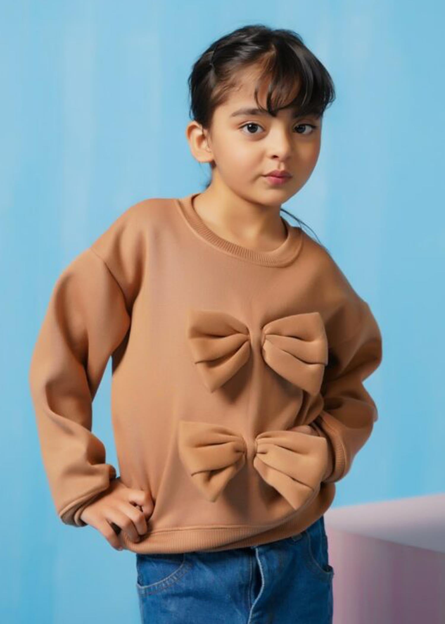 fleece Sweatshirt in Brown