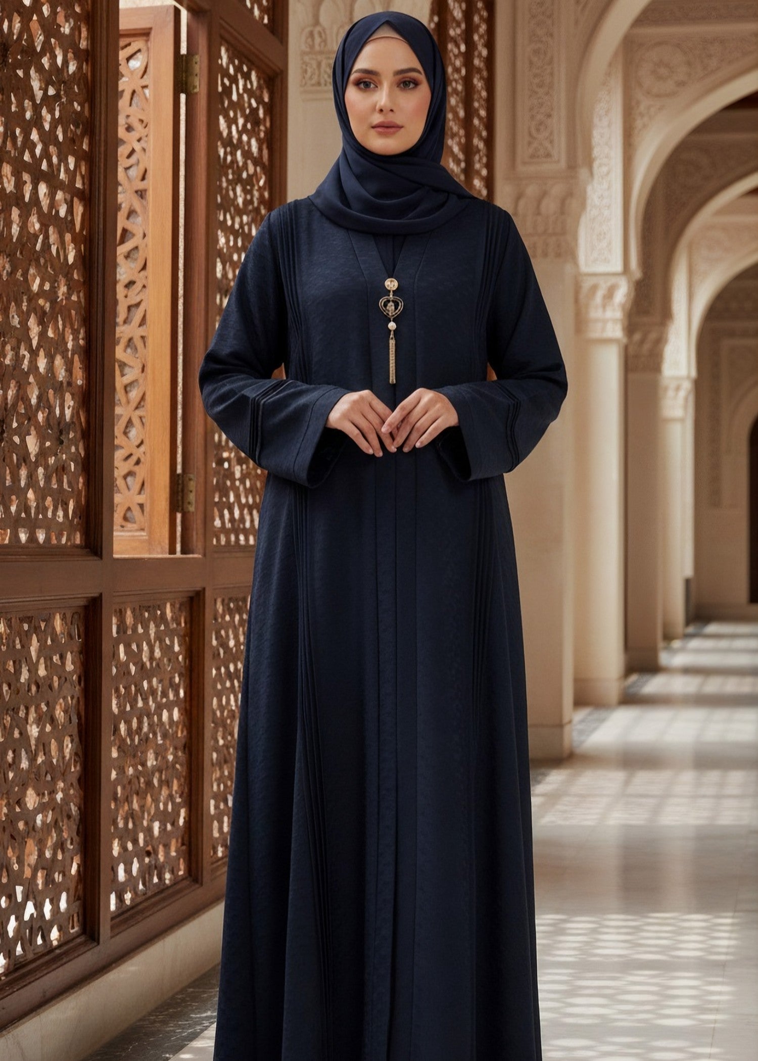 nidha Abaya in Midnight blue