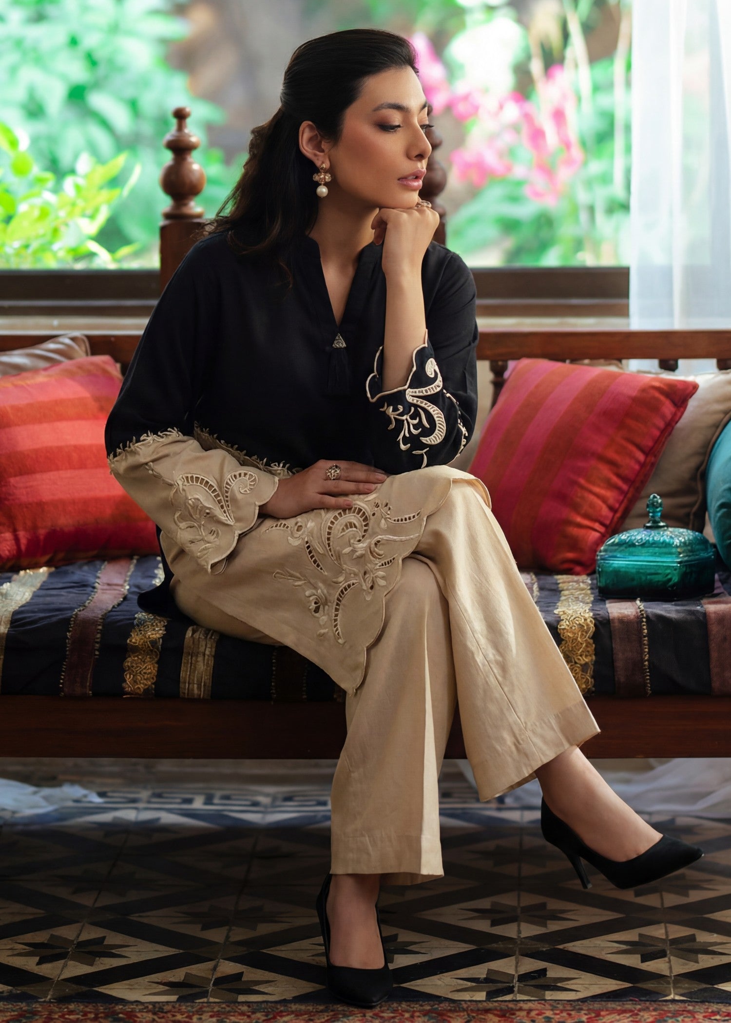 dhanak Kurta Set in Multi