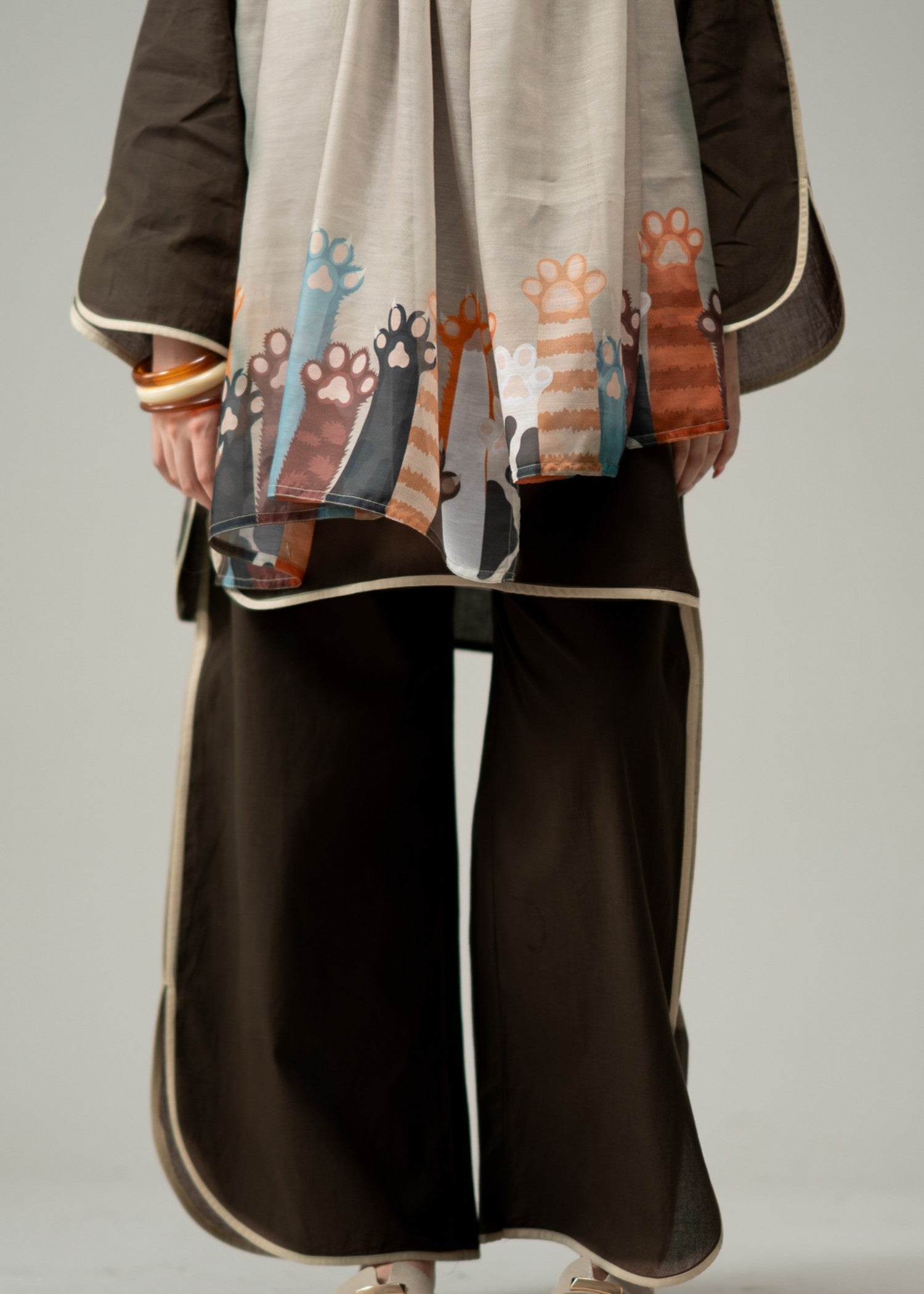 pure cotton Co Ord Sets in Dark brown