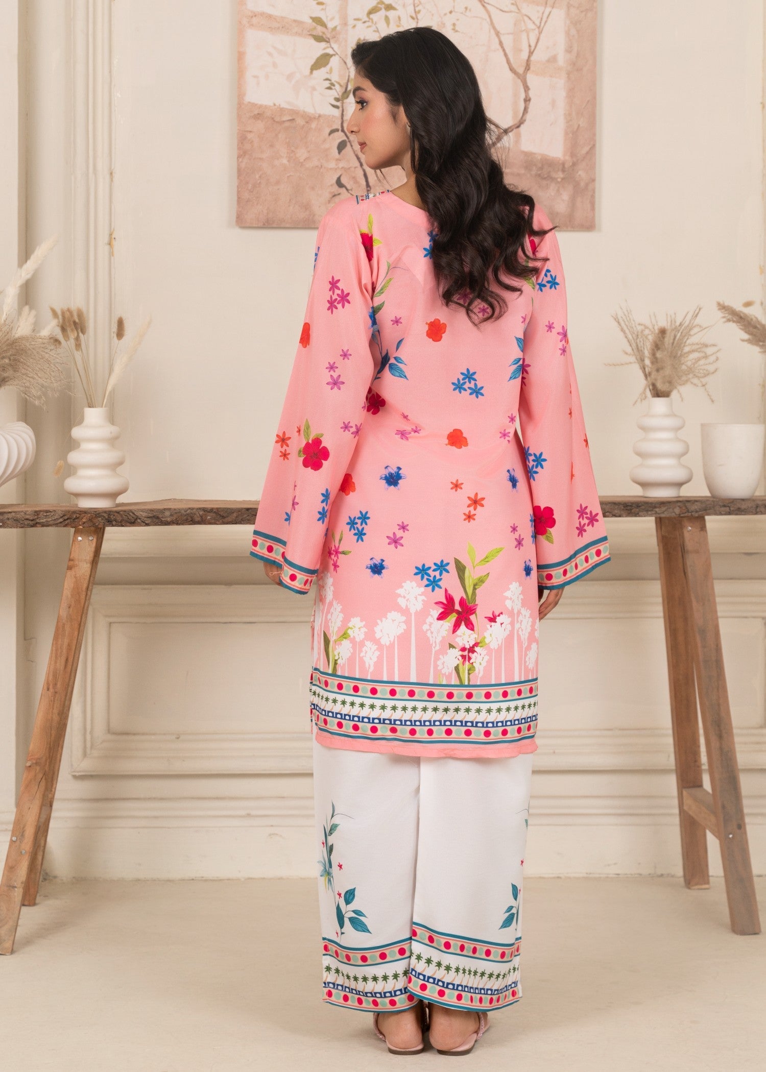 poly lawn Co ord Sets in Bubblegum pink