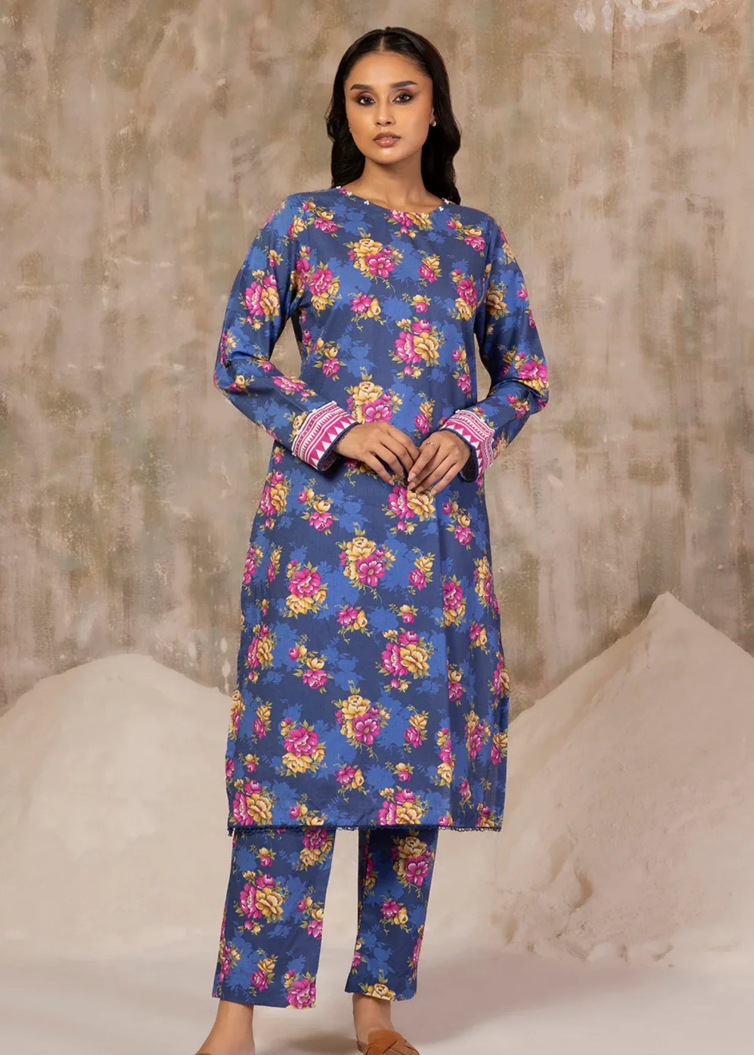 khaddar Co Ord Sets in Blue