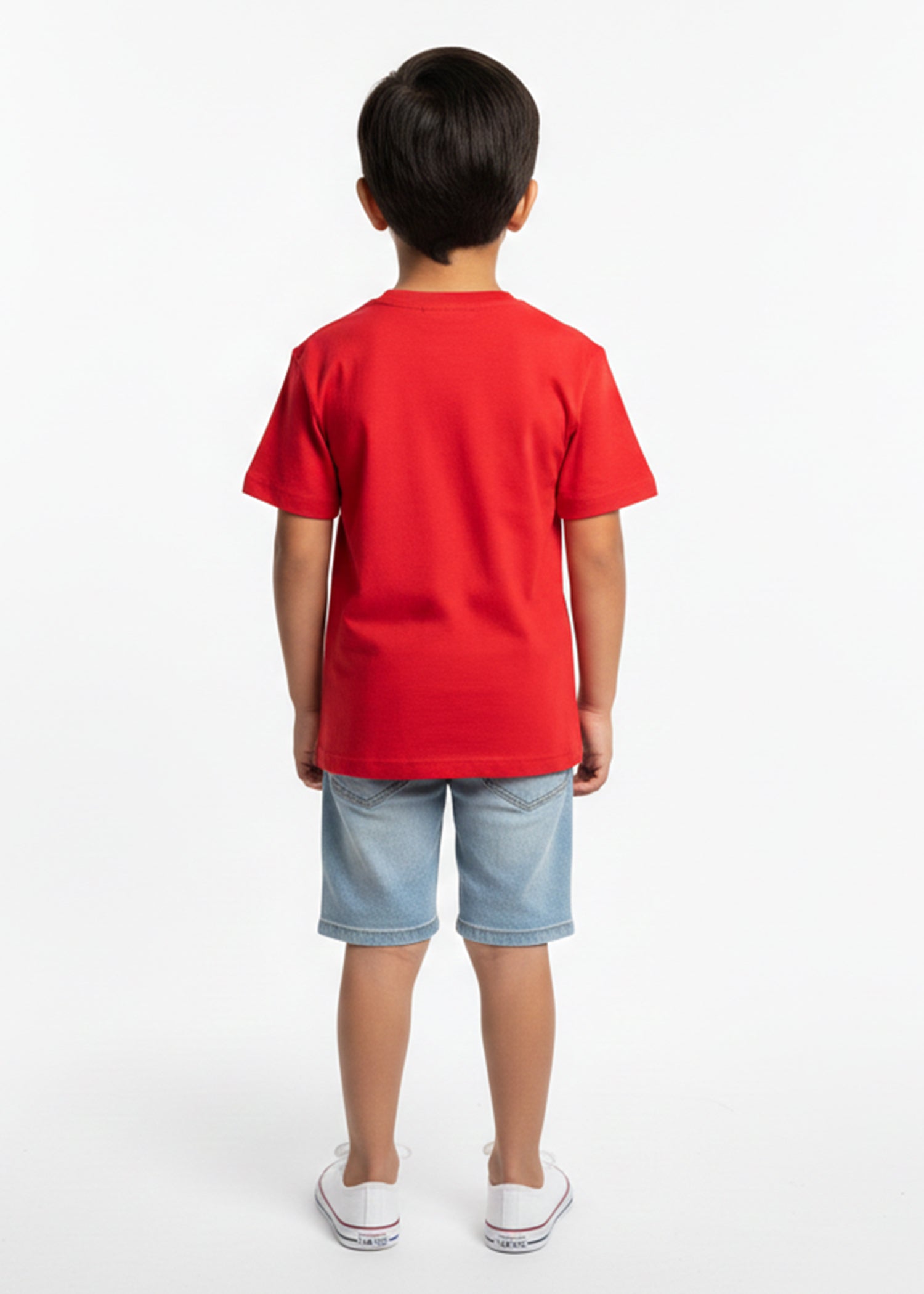 single jersey knit T Shirt in Red
