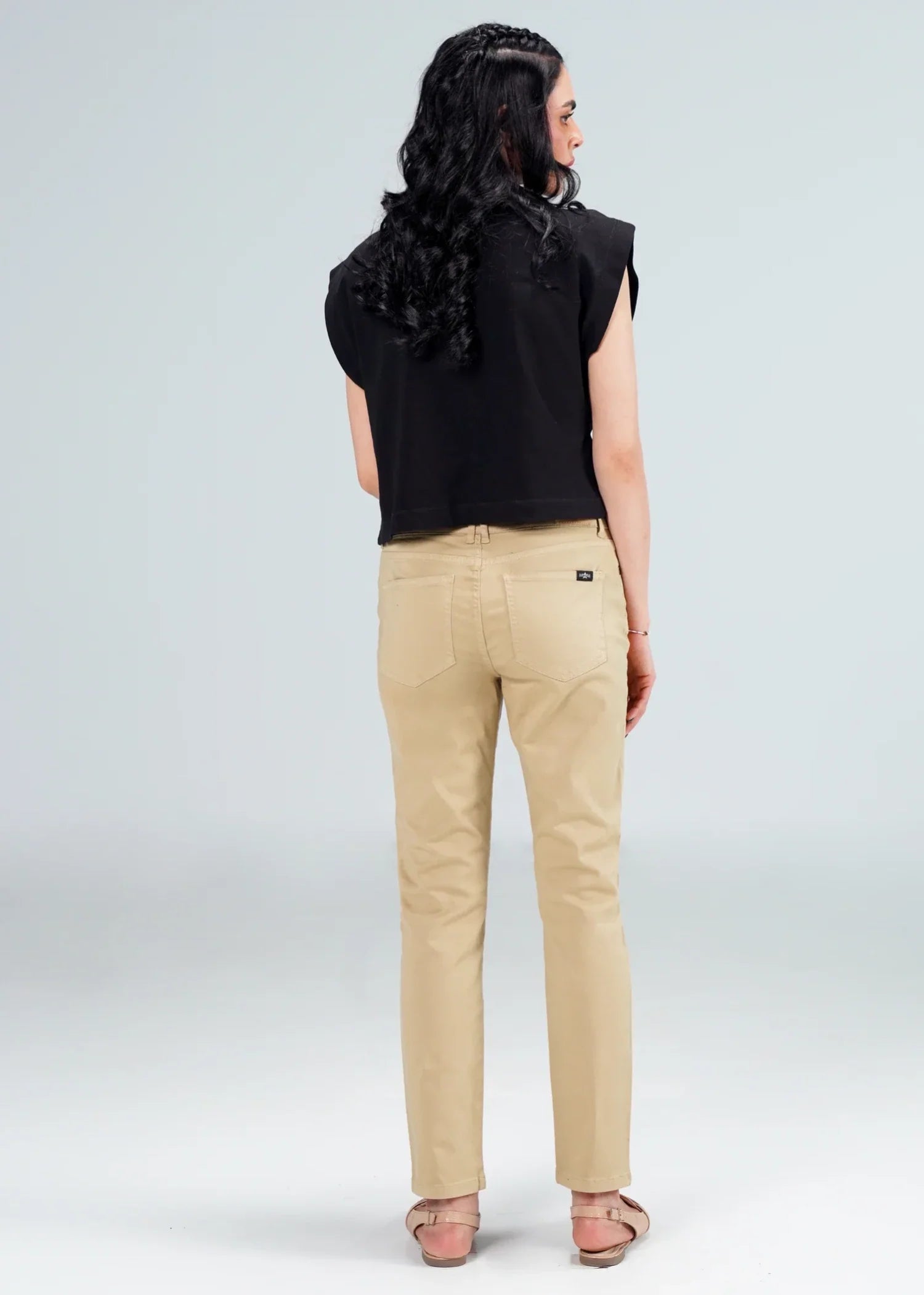 polycotton Jeans in Beige