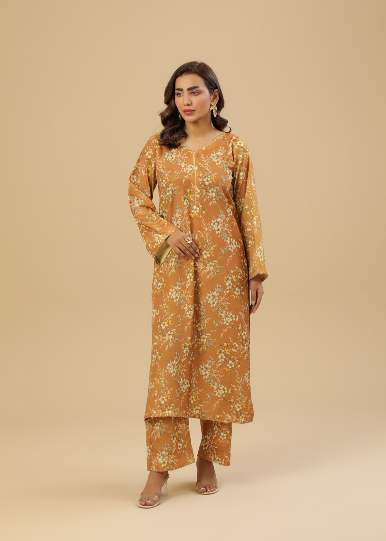 crepe Co Ord Sets in Honey