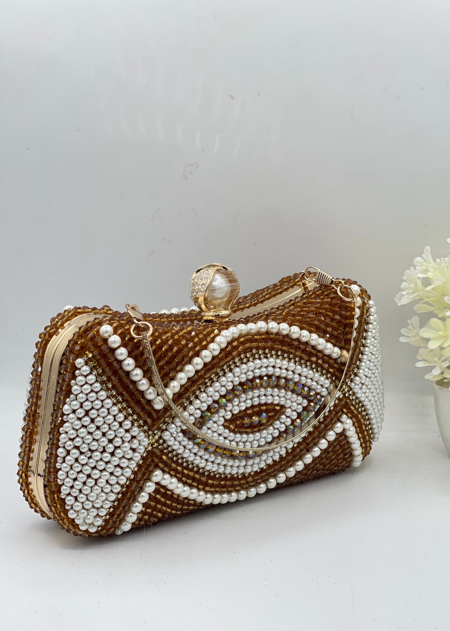 Clutch in Champagne Color by - Trendy Women Clutch ORF5581