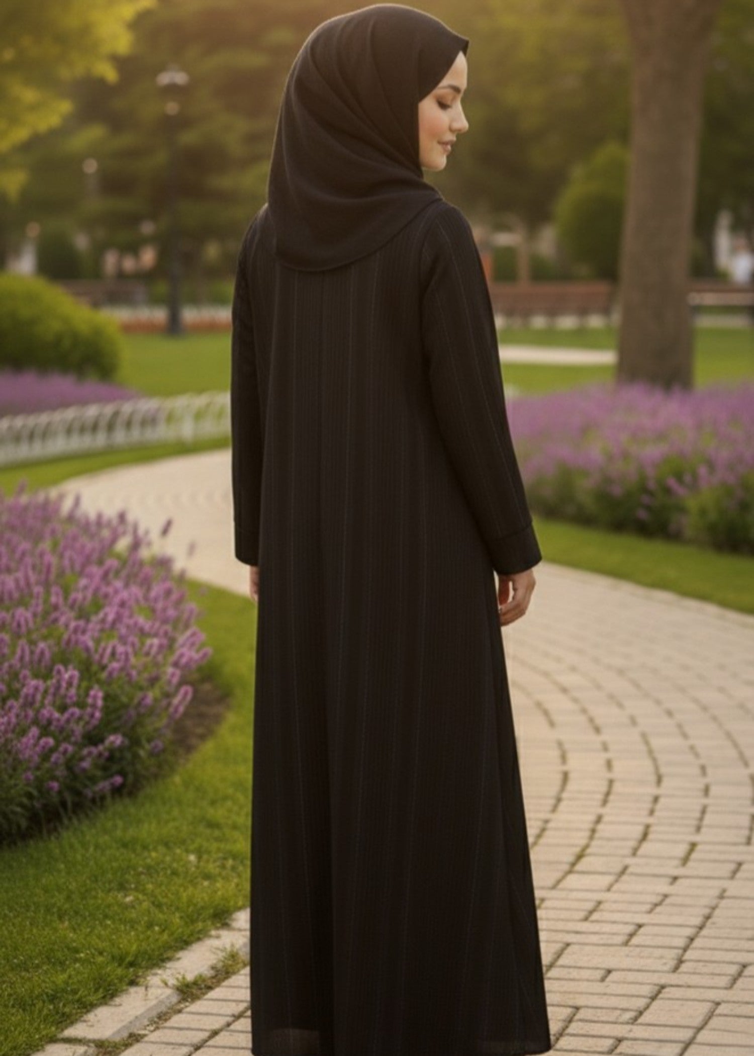 nidha Abaya in Dark brown