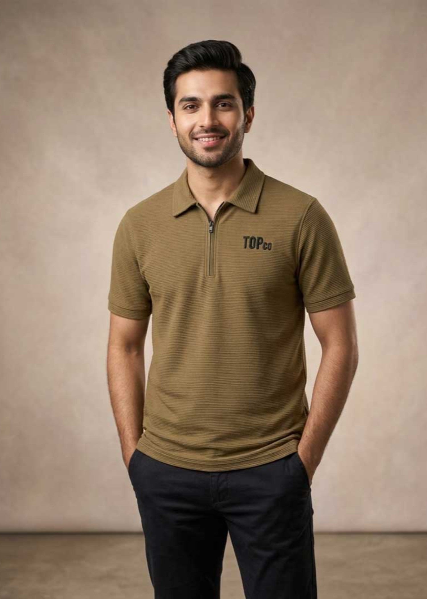 cotton pique Polo Shirt in Peanut