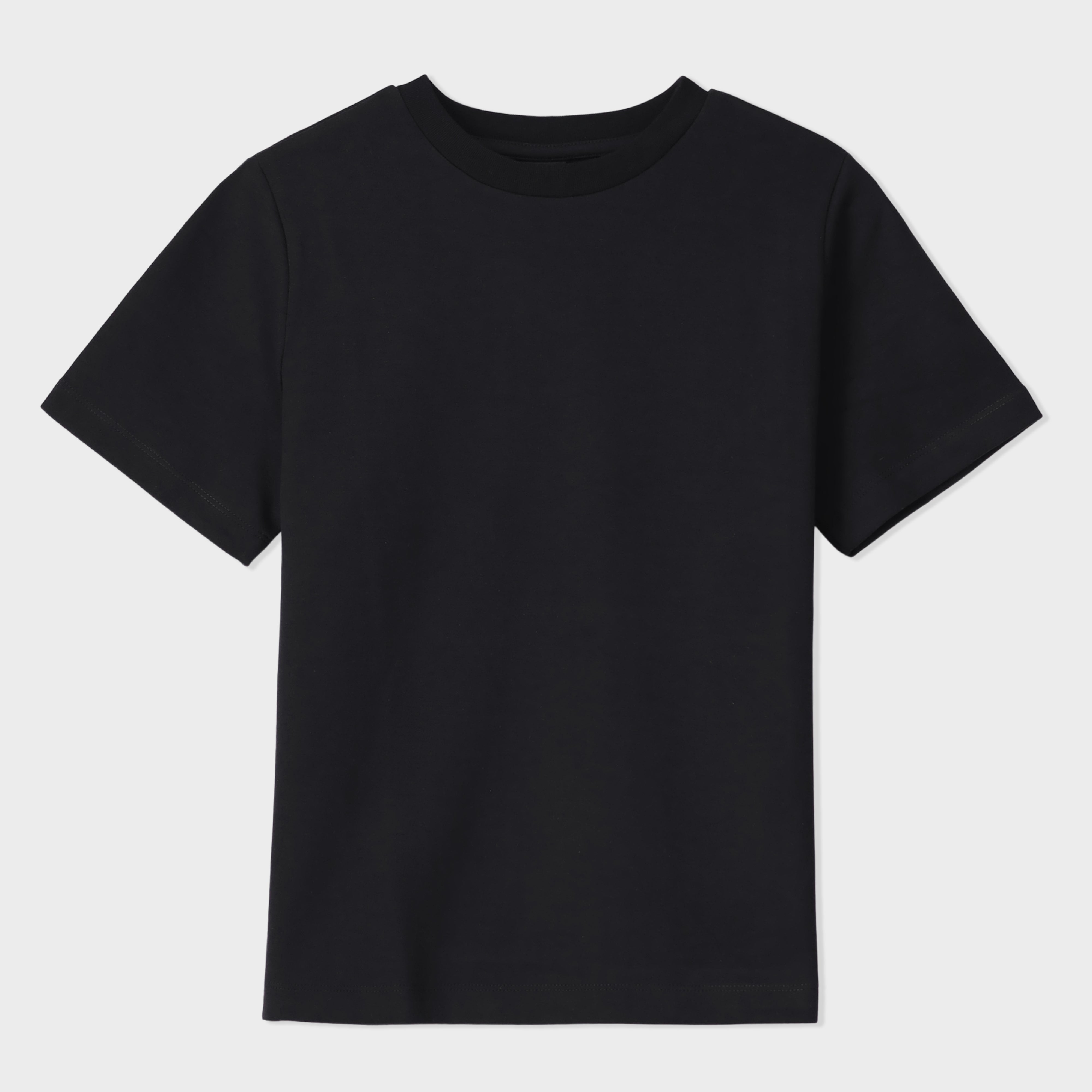 polyester nylon T Shirt in Charcoal black