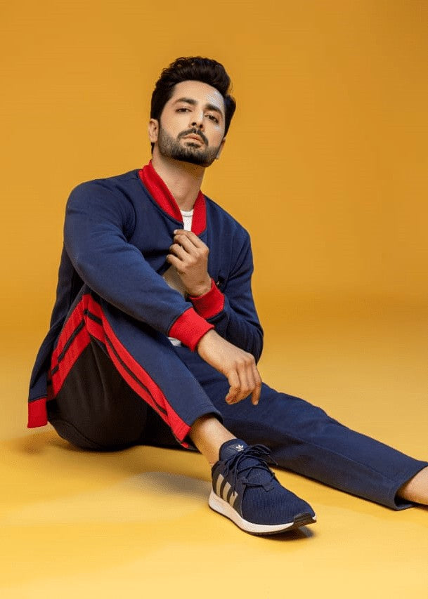 single jersey knit Tracksuit in Navy blue