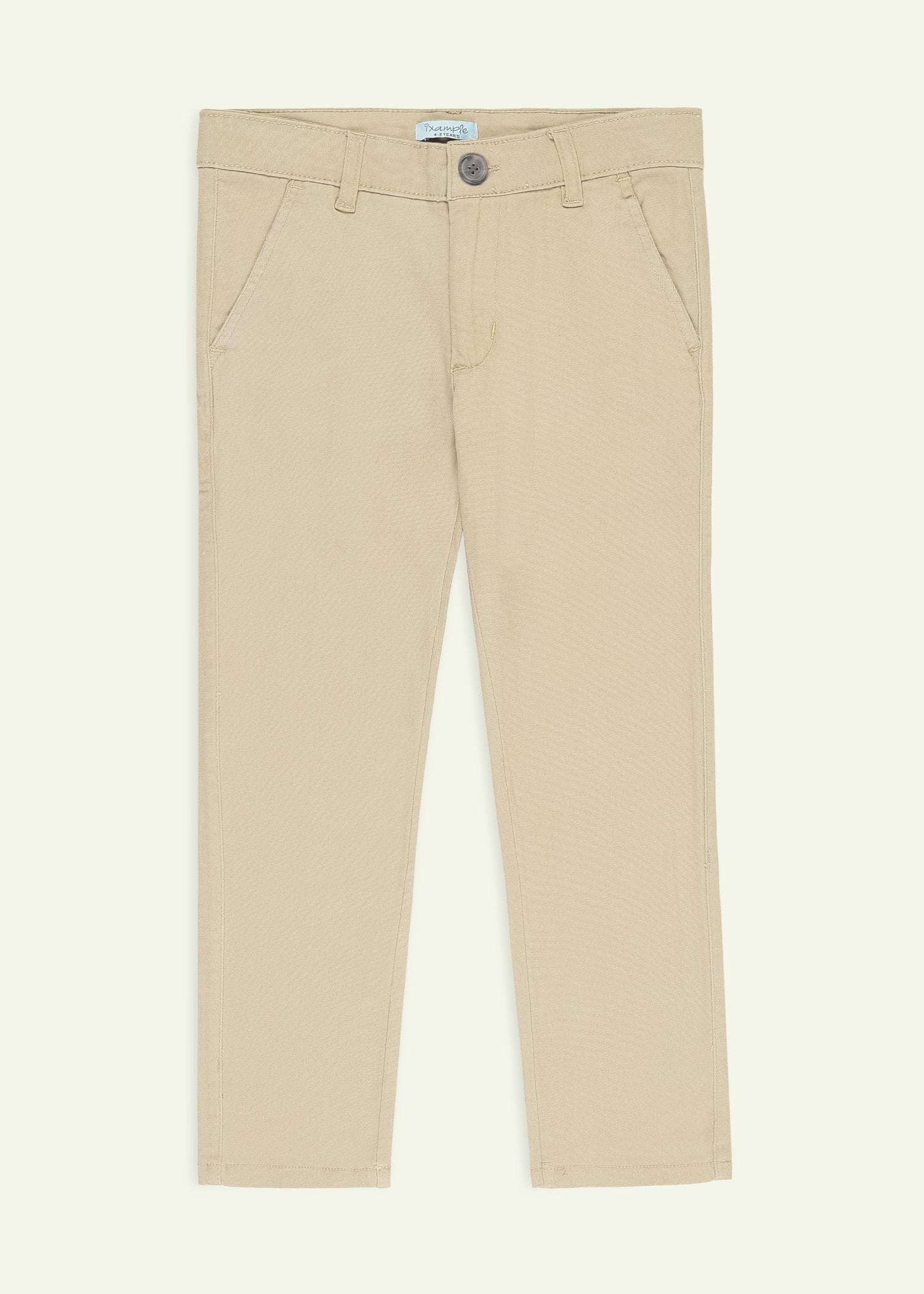 twill cotton Pants in Khaki brown