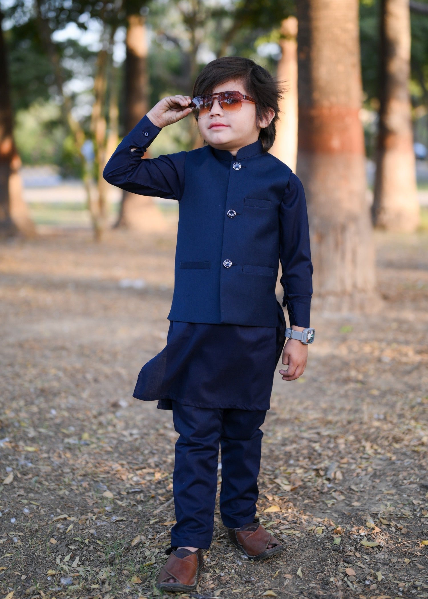 suiting Waistcoat in Dark blue