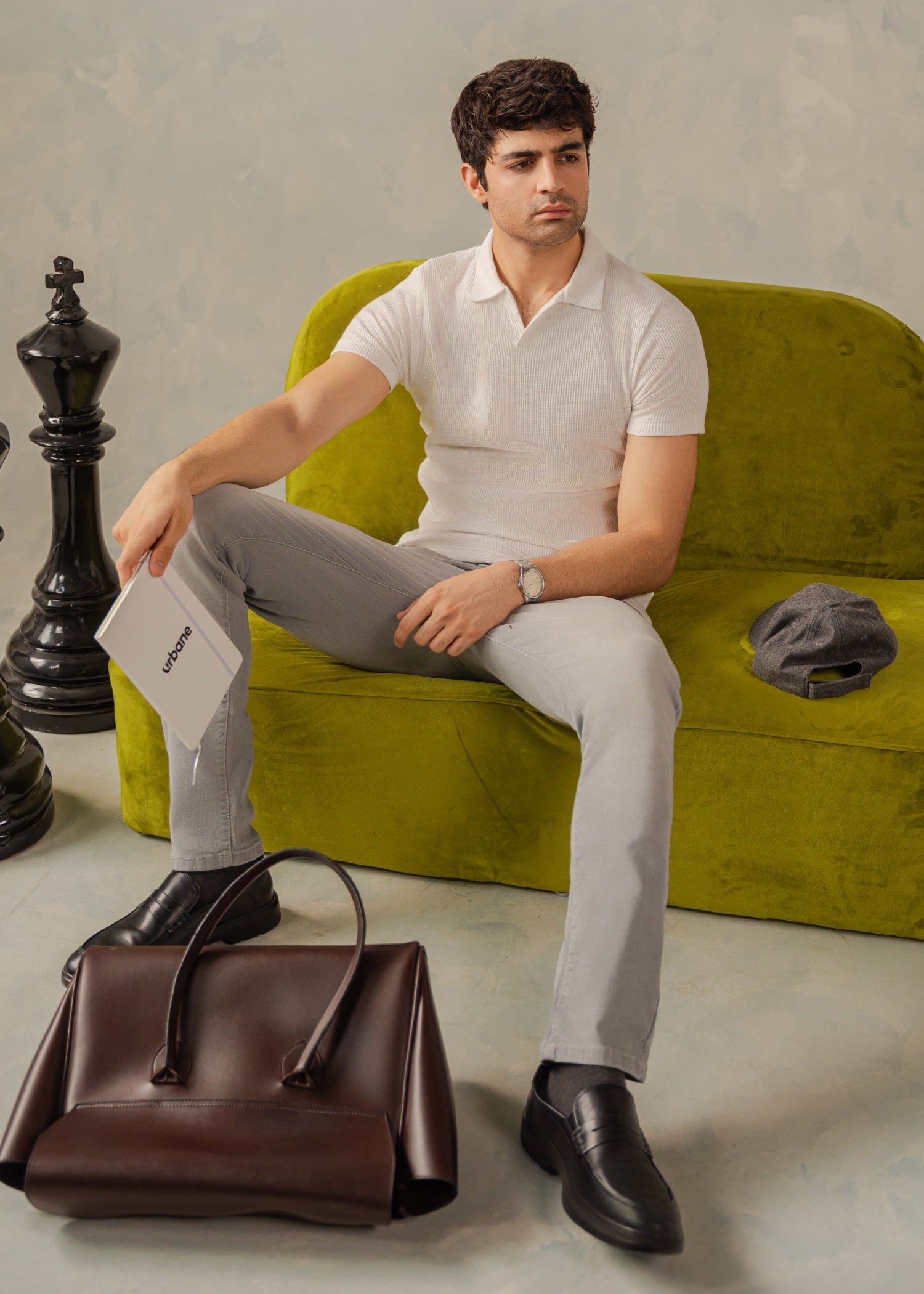 cotton Jeans in Light grey