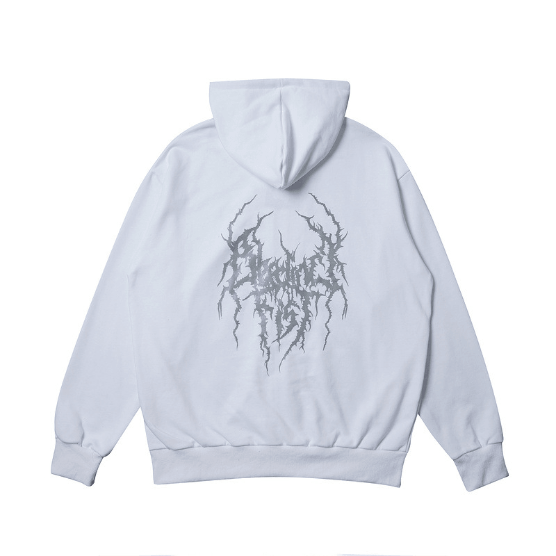 Dark Rock Reflective Flame Print Hoodie Men'S Sports Cardigan