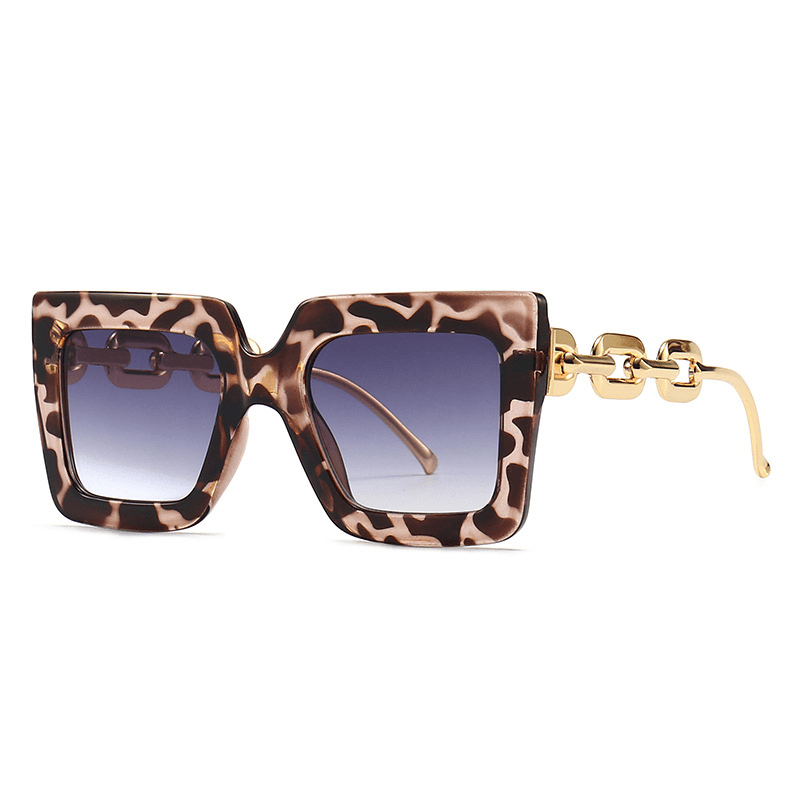 New European and American Fashion Retro Square Large Frame Sunglasses