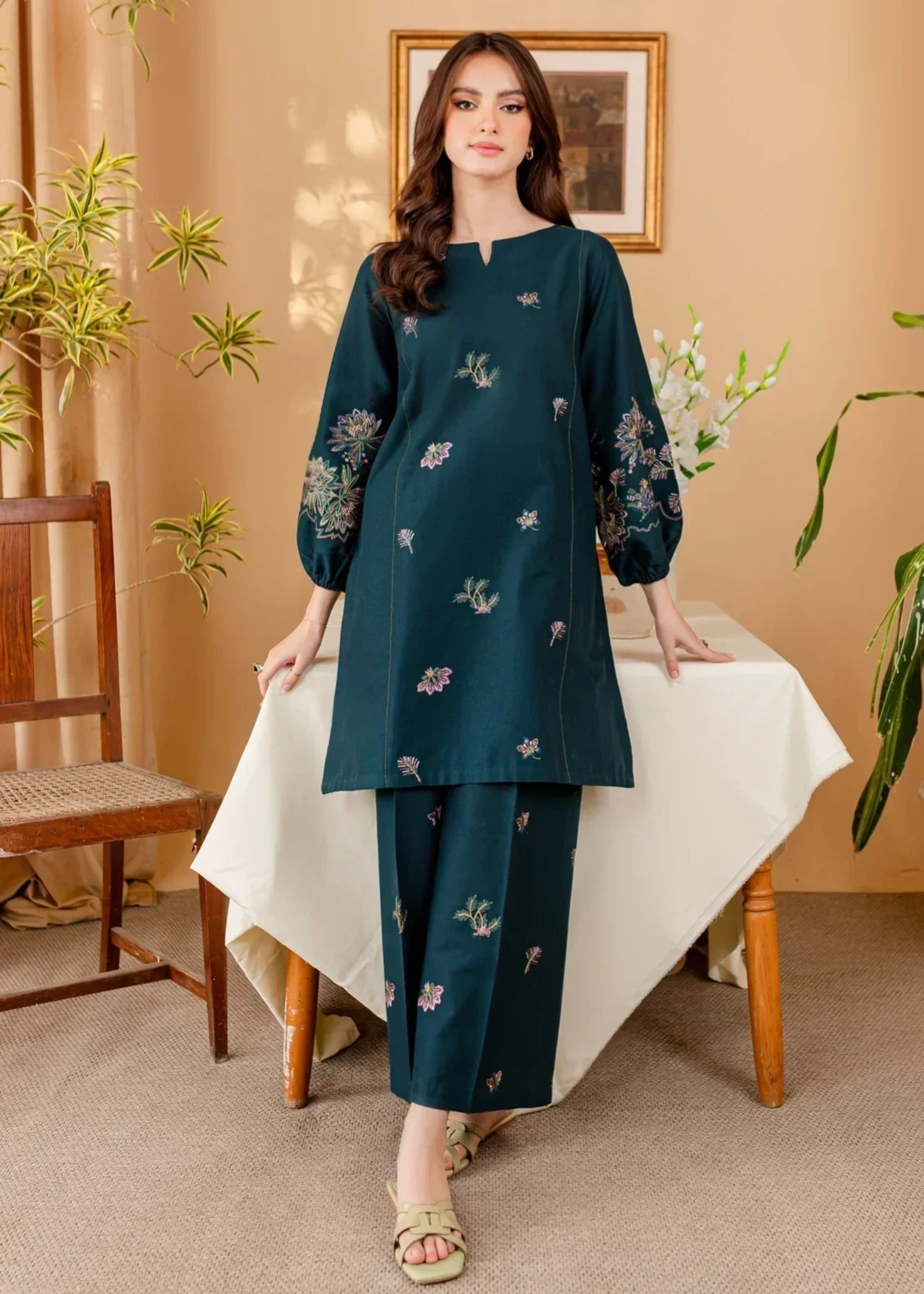 cotton Co Ord Sets in Teal