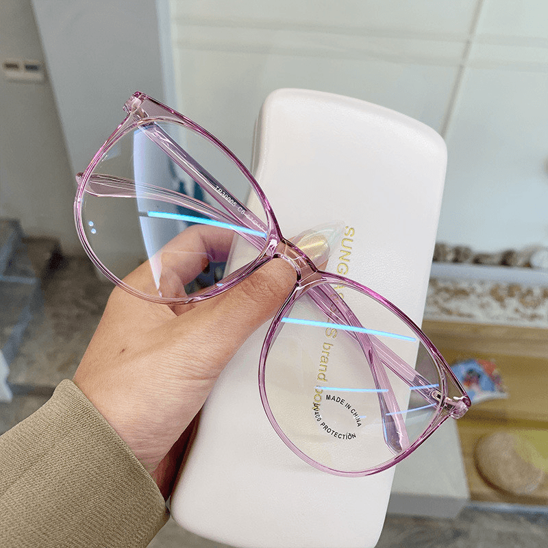 Round Face anti Blue Light Plain Face Can Be Matched with Nearsighted Net Red Eye Frame