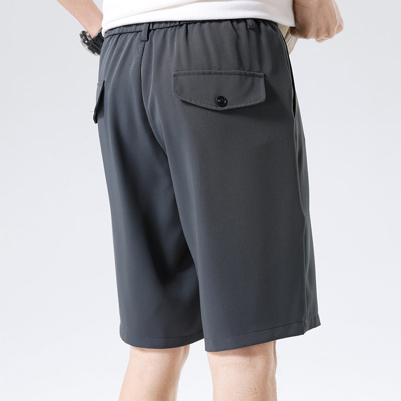 Shorts Men's Comfortable Soft Solid Color Small Suit Pants