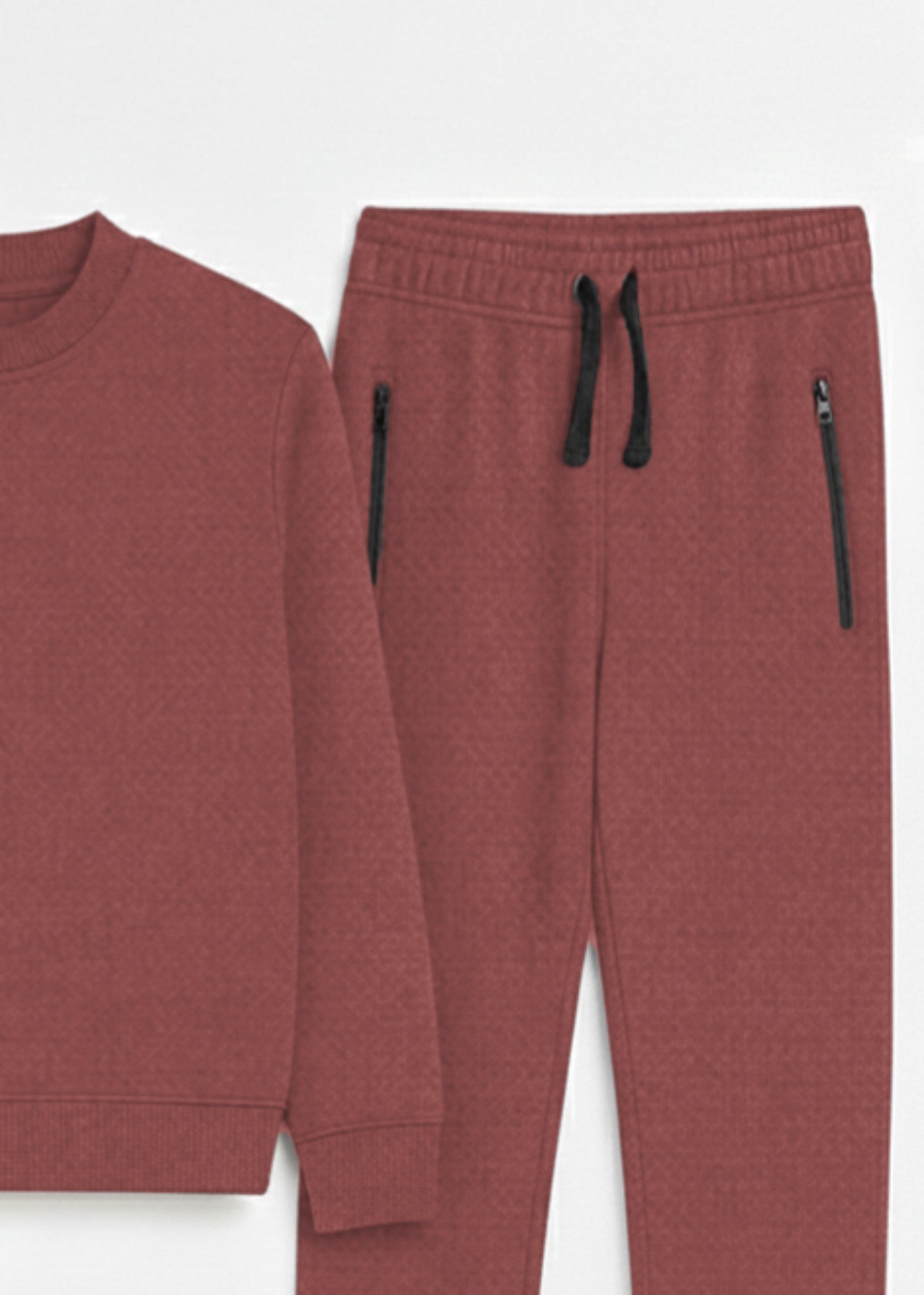 fleece Tracksuit in Coral red