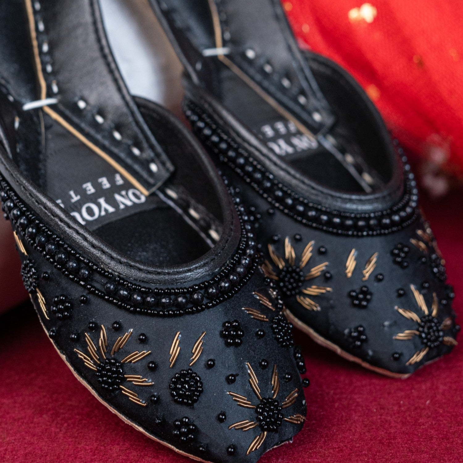 Khussa in Black by - High Quality Women Khussa QJA5256