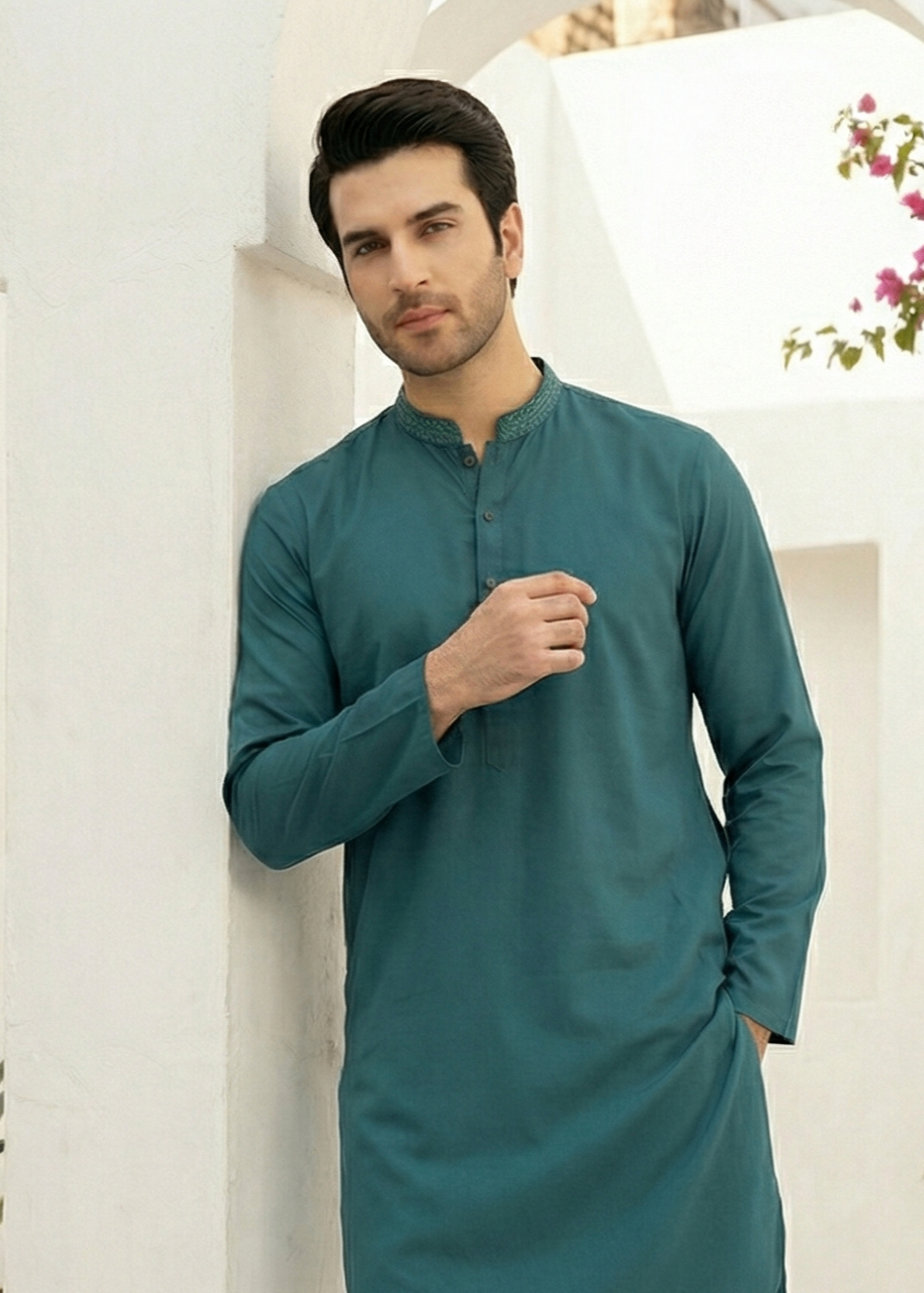 wash & wear Kurta in Green