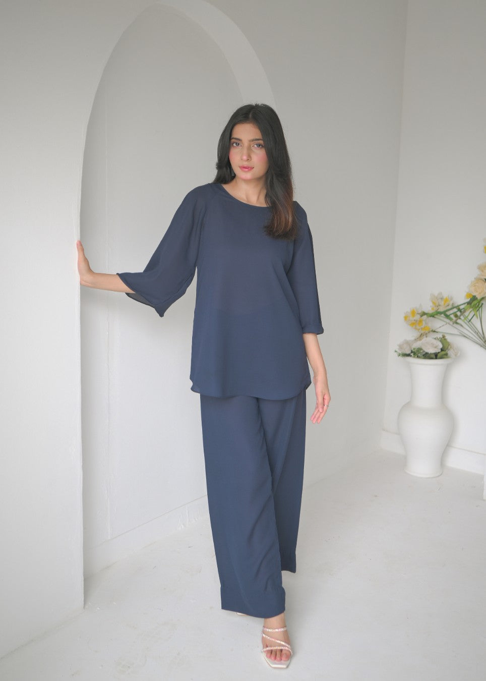 georgette Co ord Sets in Blue