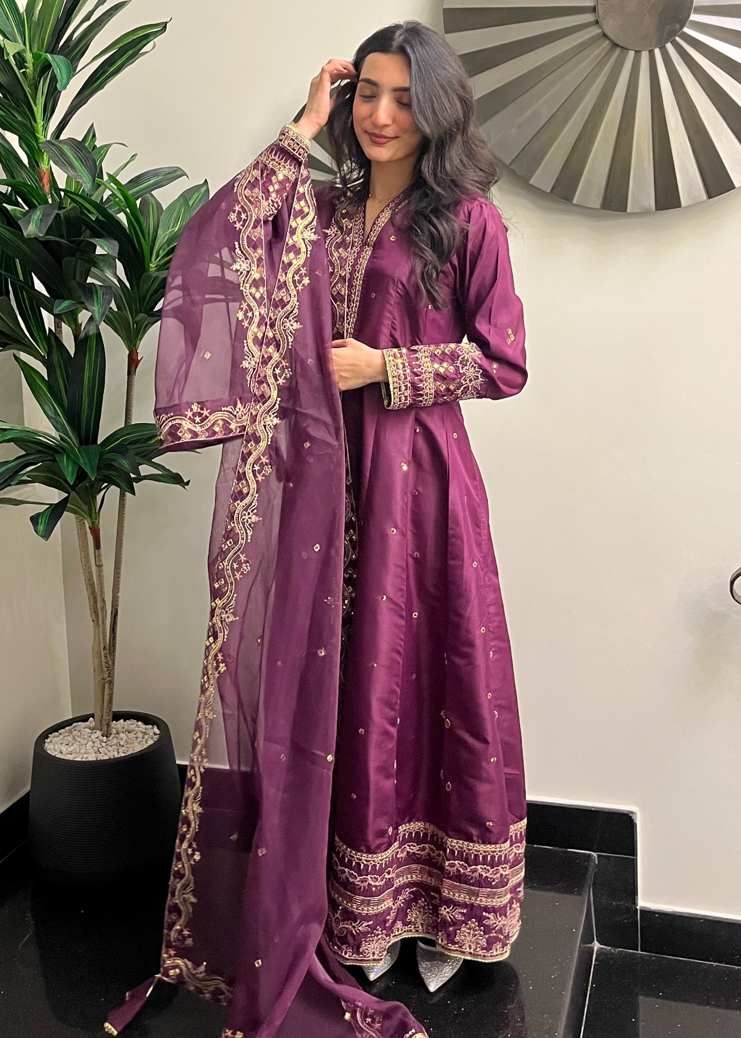 silk Maxi in Plum purple