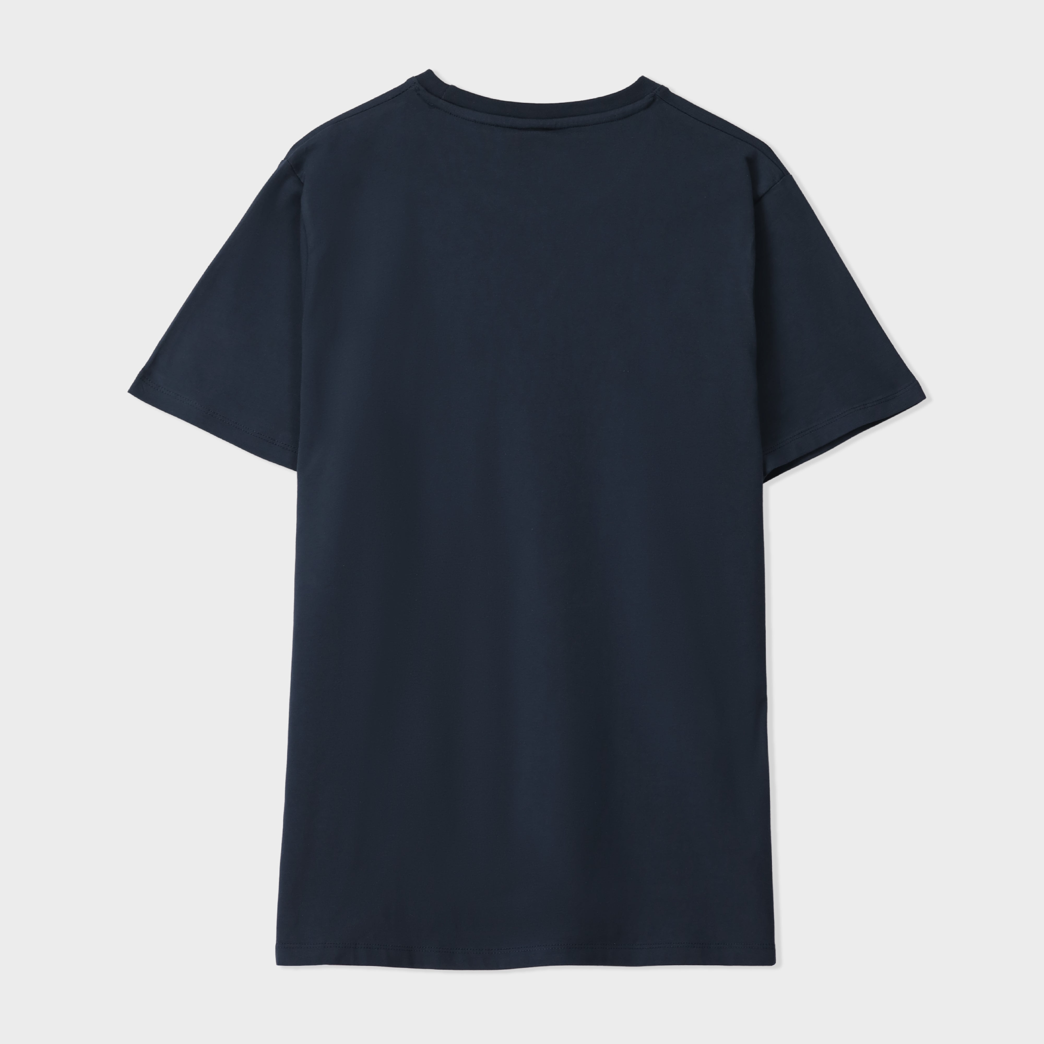 seersucker T Shirt in Navy blue