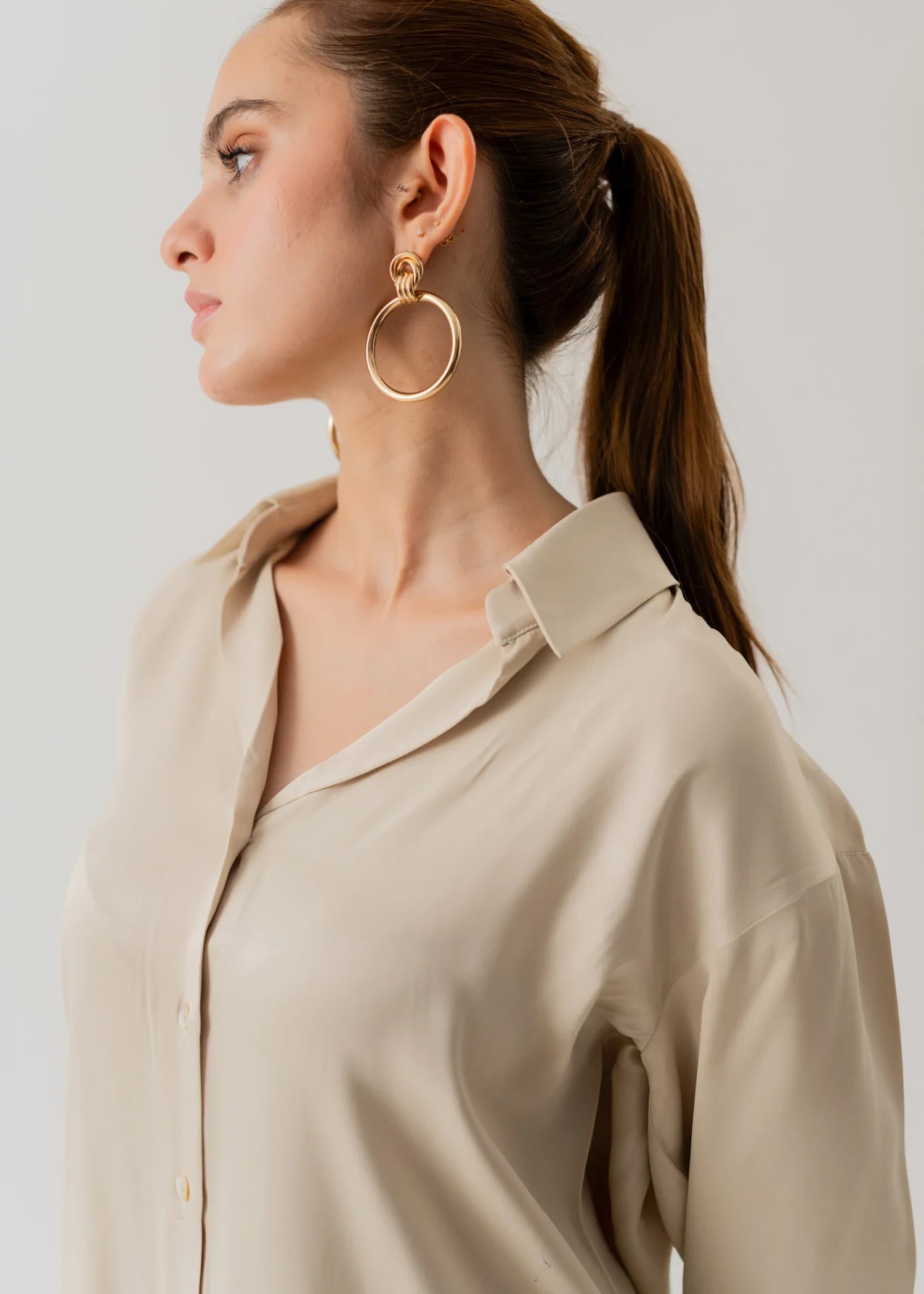 silk Top in Cream