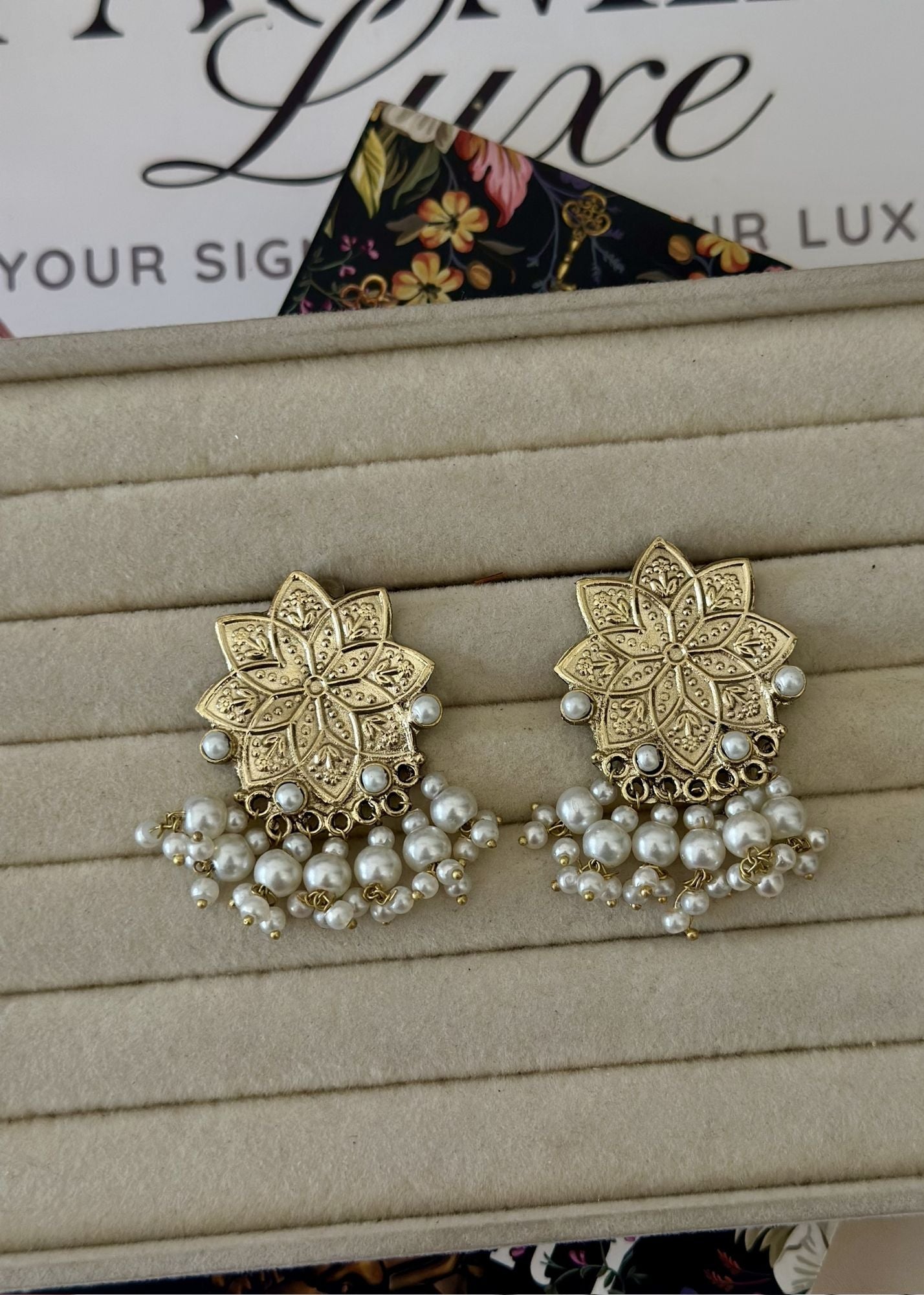 Earrings in Gold Color by - Trendy Women Earrings ICQ5408