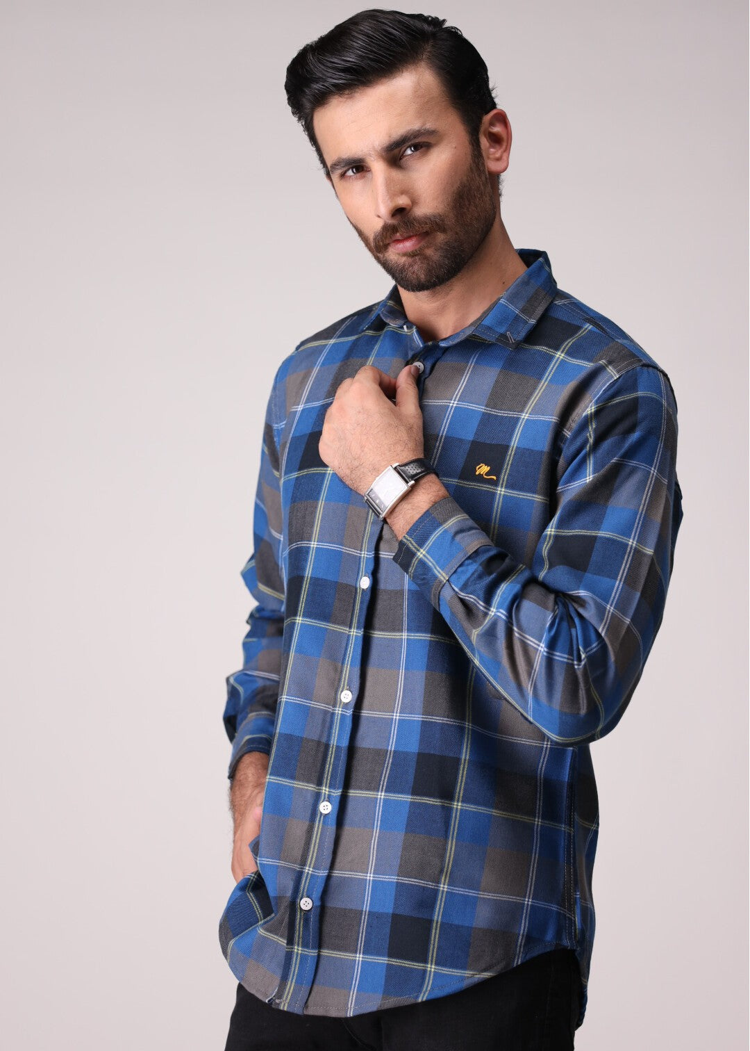 flannel Casual Shirt in Blue