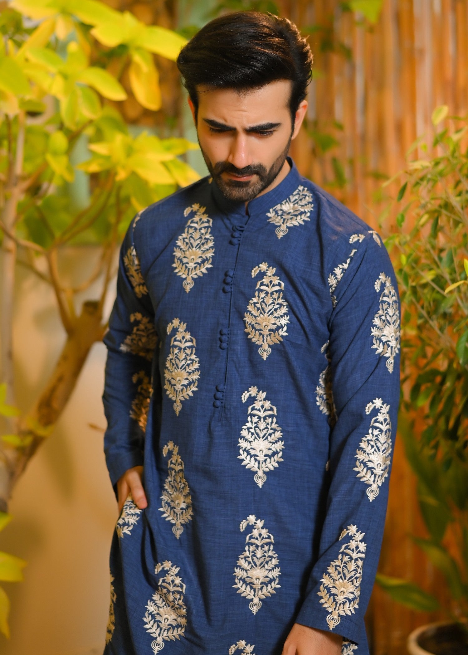viscose Kurta Set in Blue