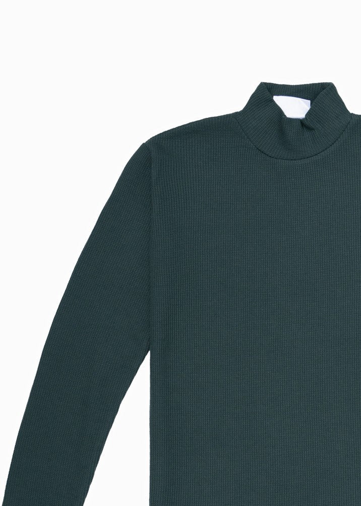cotton viscose Turtle Neck in Dark green