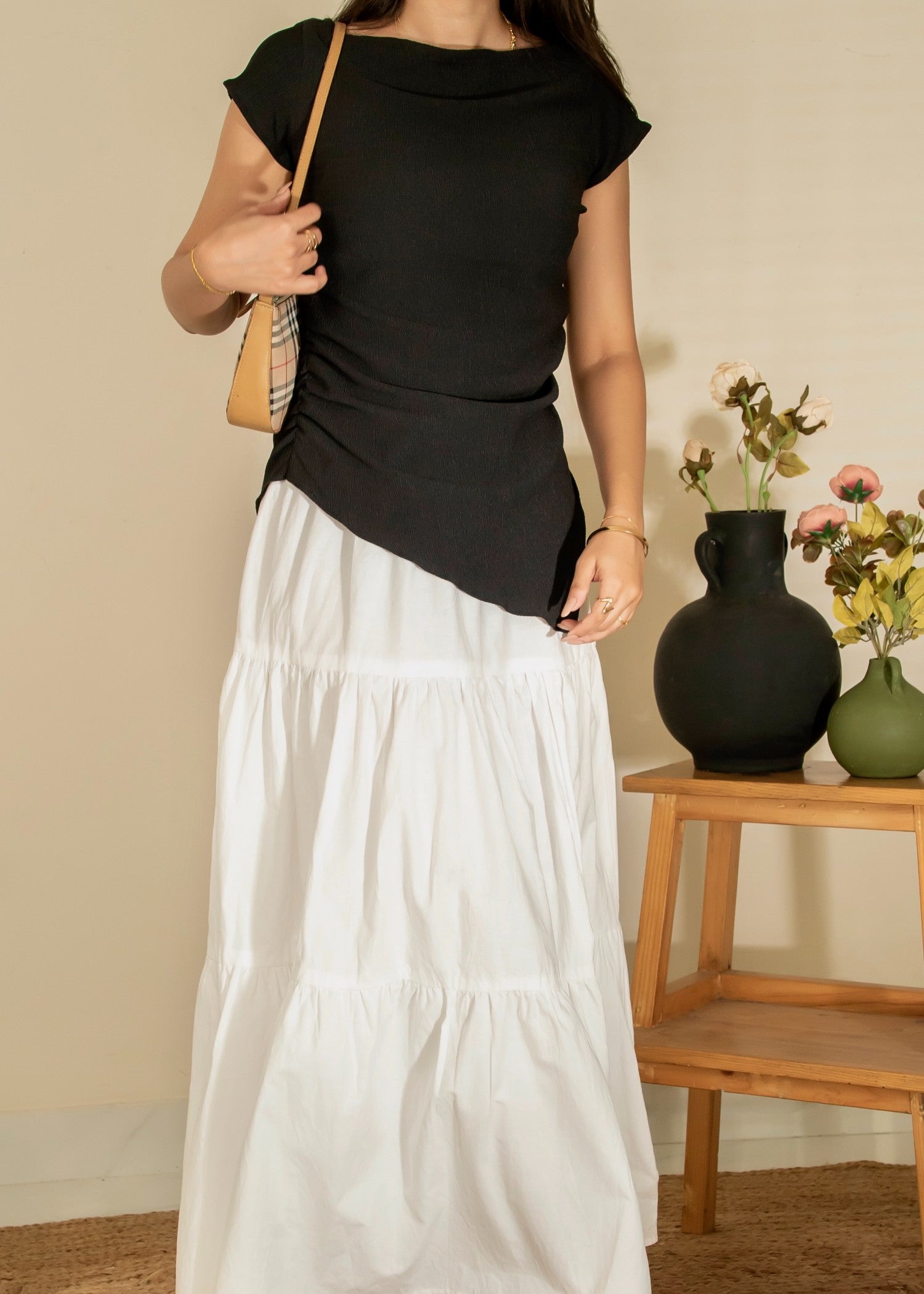 georgette Top in Black