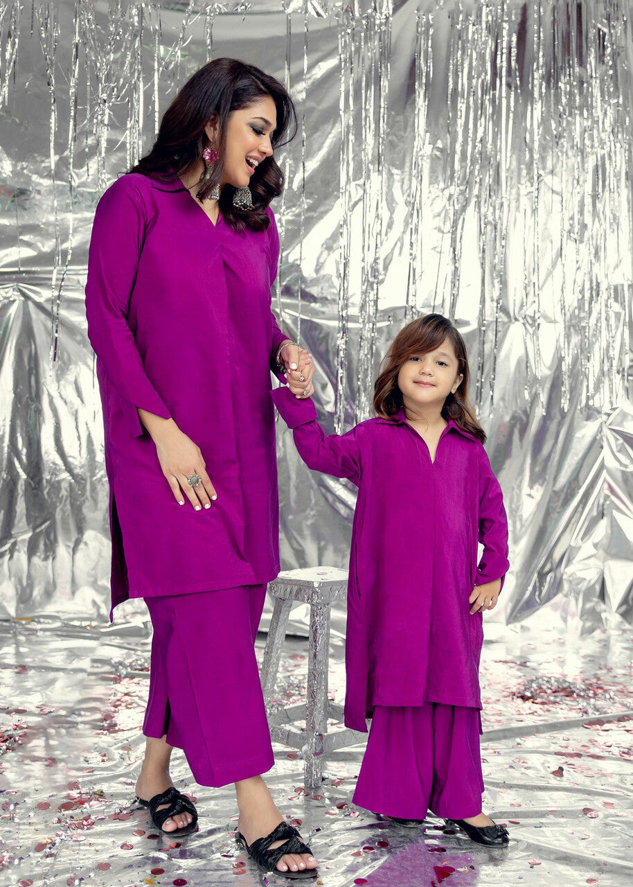 cotton Co ord Sets in Purple