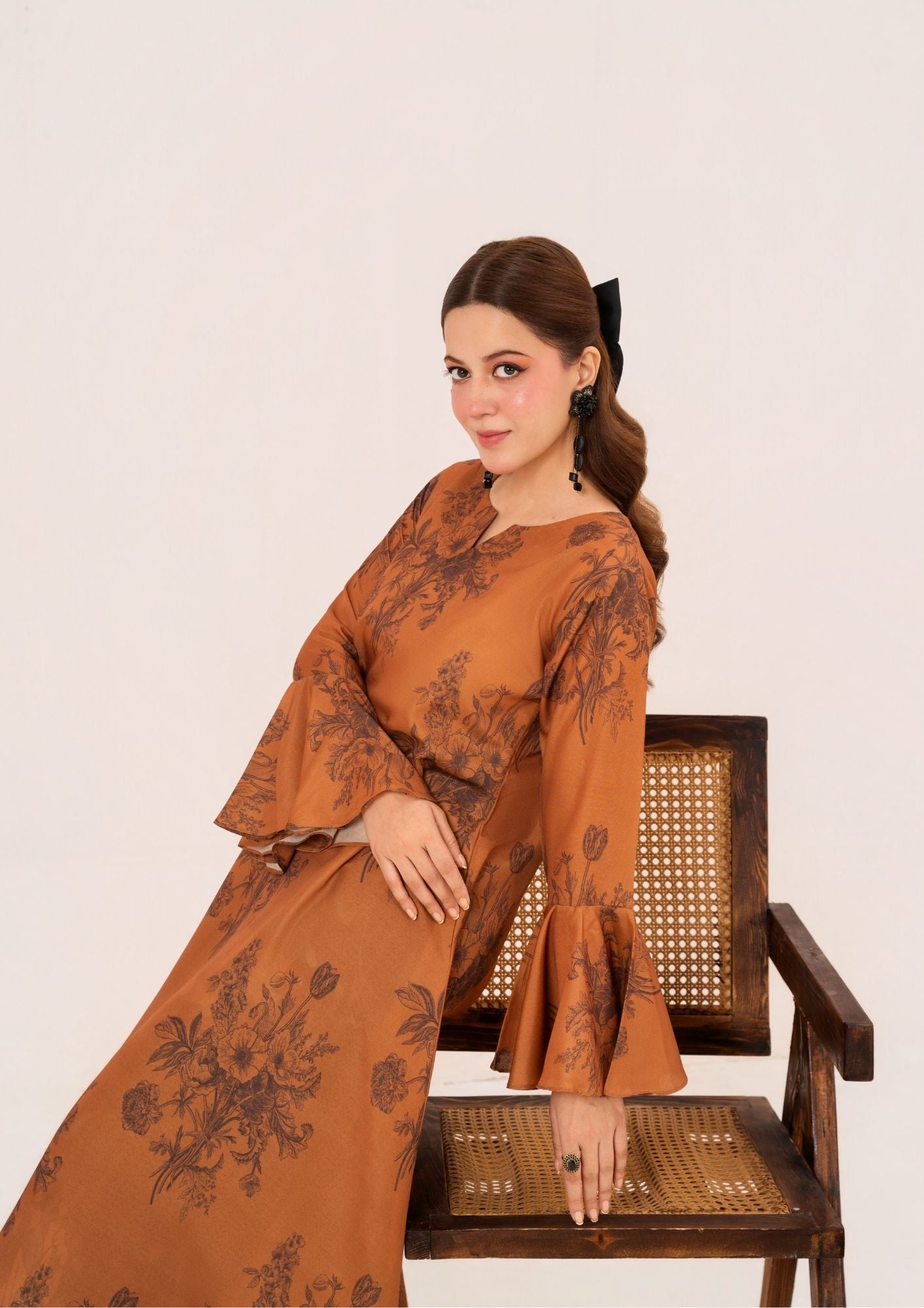 arabic lawn Maxi in Hazelwood brown