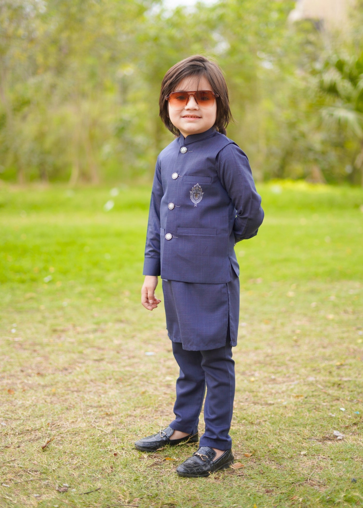 wash & wear Waistcoat in Blue