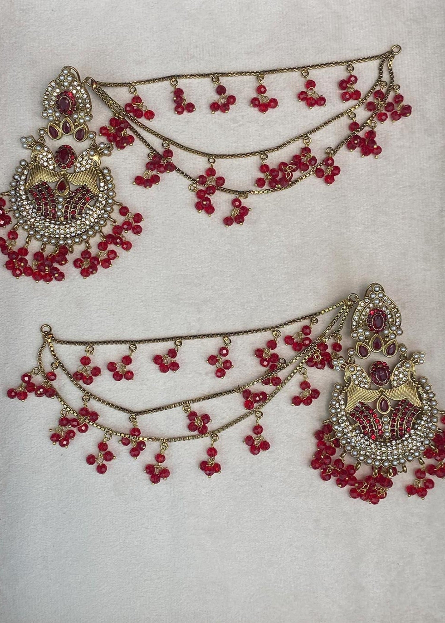Earrings in Ruby red Color by - Trendy Women Earrings WGF0252