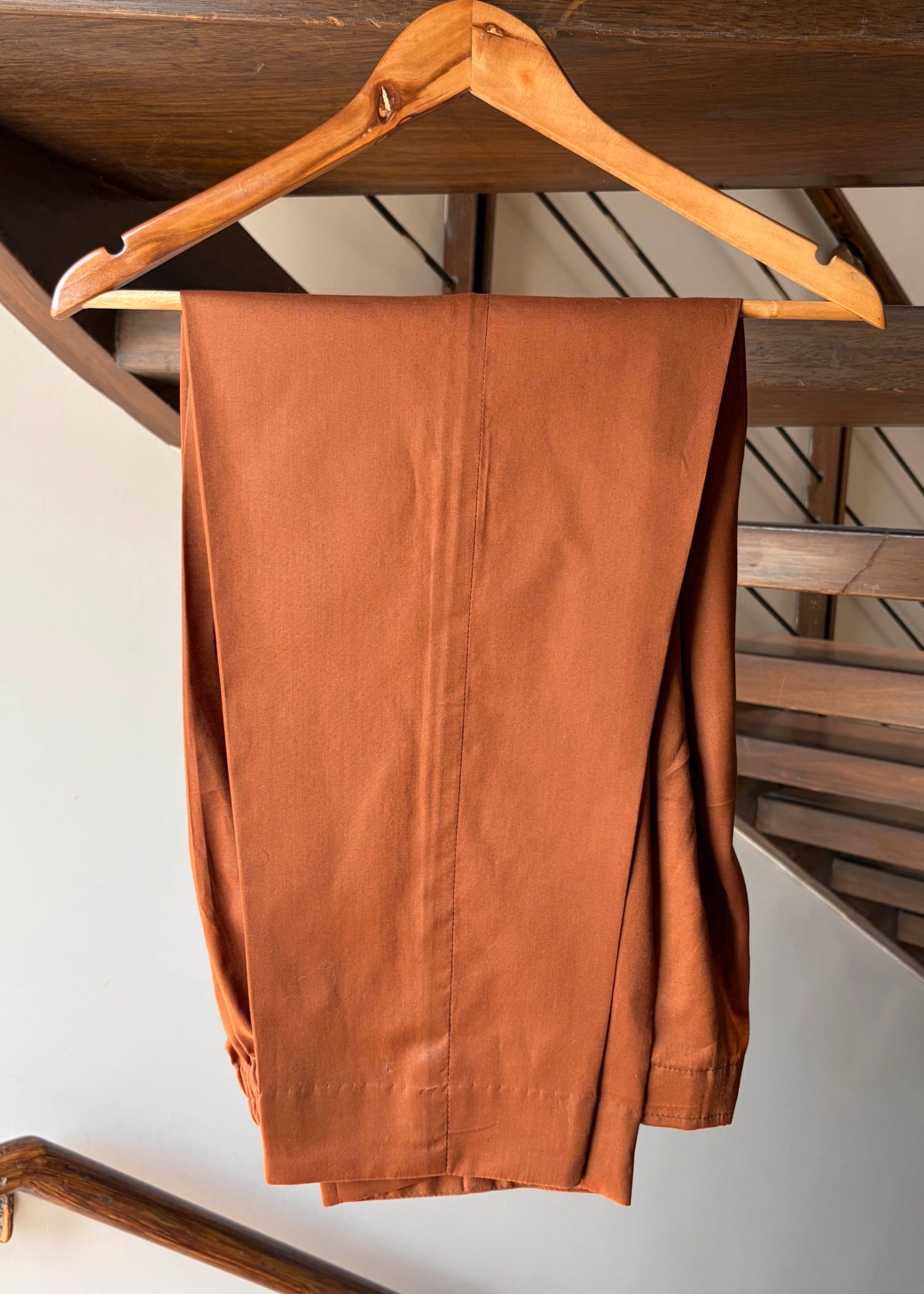 lawn Unstitched in Russet brown