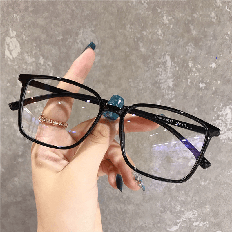 Anti-Blue Light Simple Square Glasses Frame New Ins Trend Flat Mirror Net Red Male and Female Same Glasses Frame