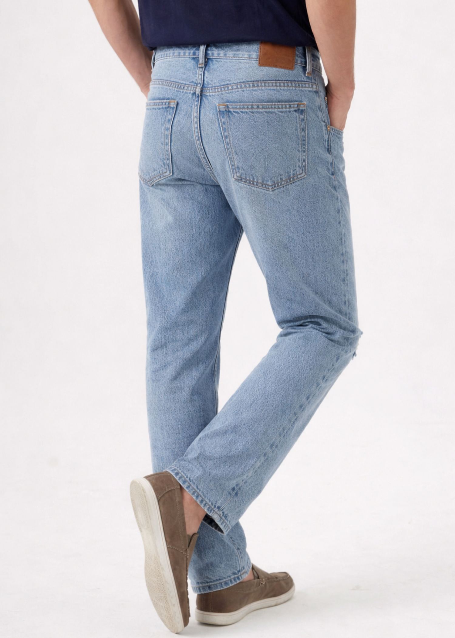 cotton Pants in Light blue