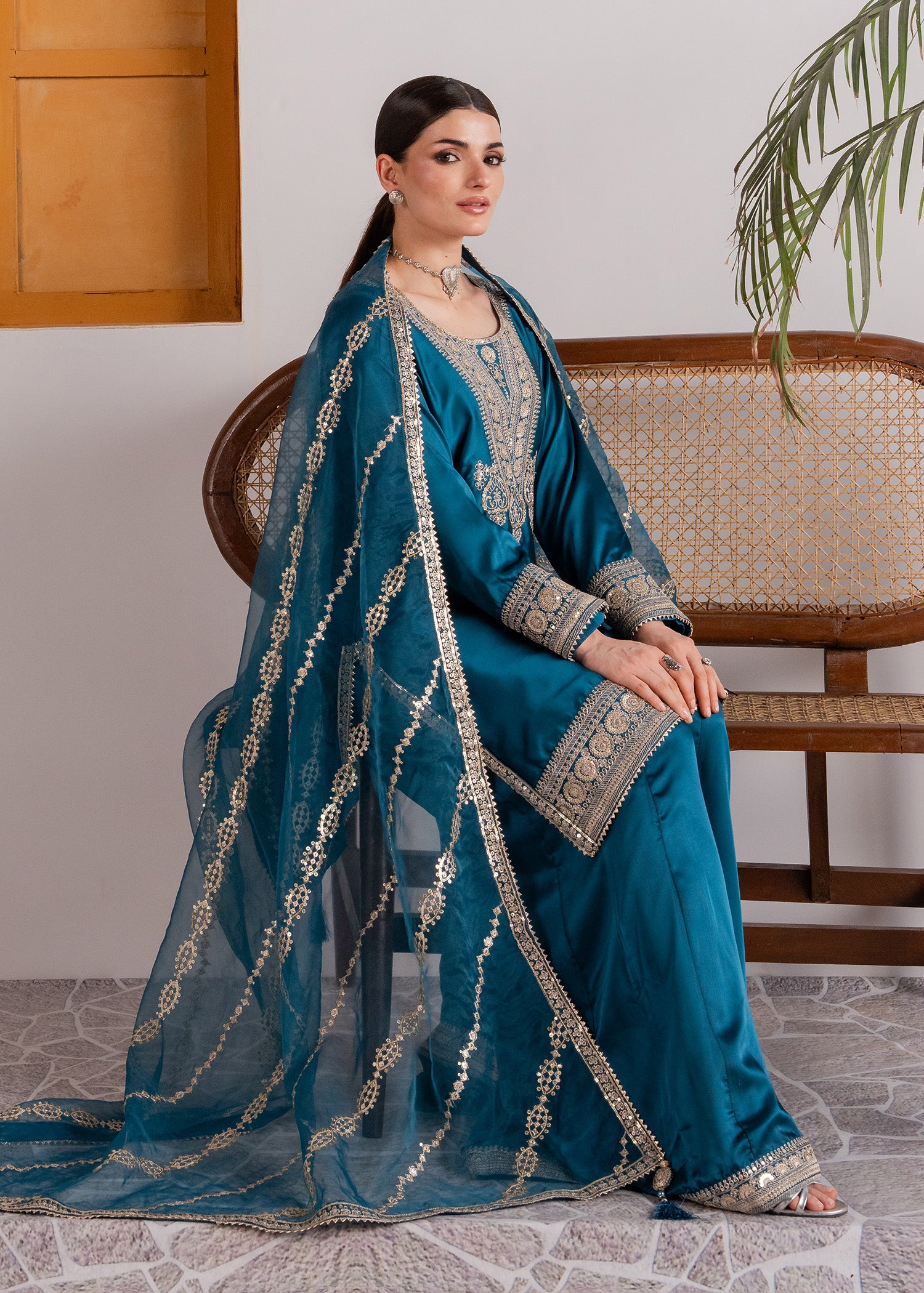 charmuse/shamooz Kurta Set in Teal