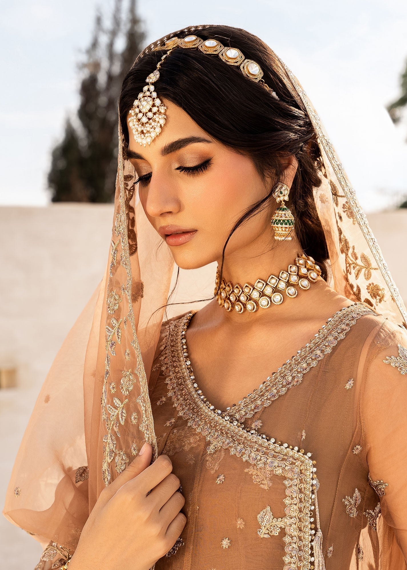 organza Angrakha in Champagne