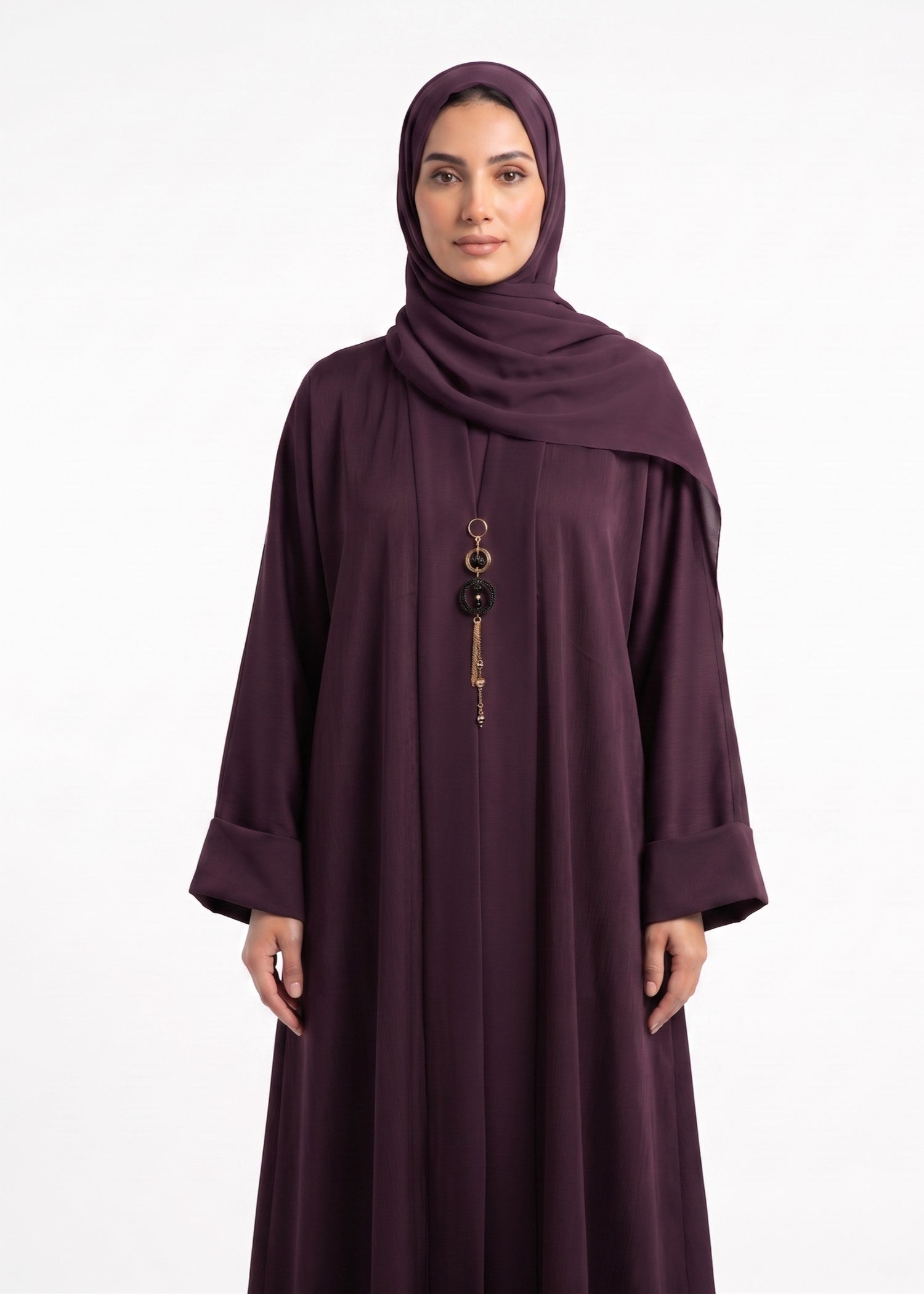 nidha blend Abaya in Plum