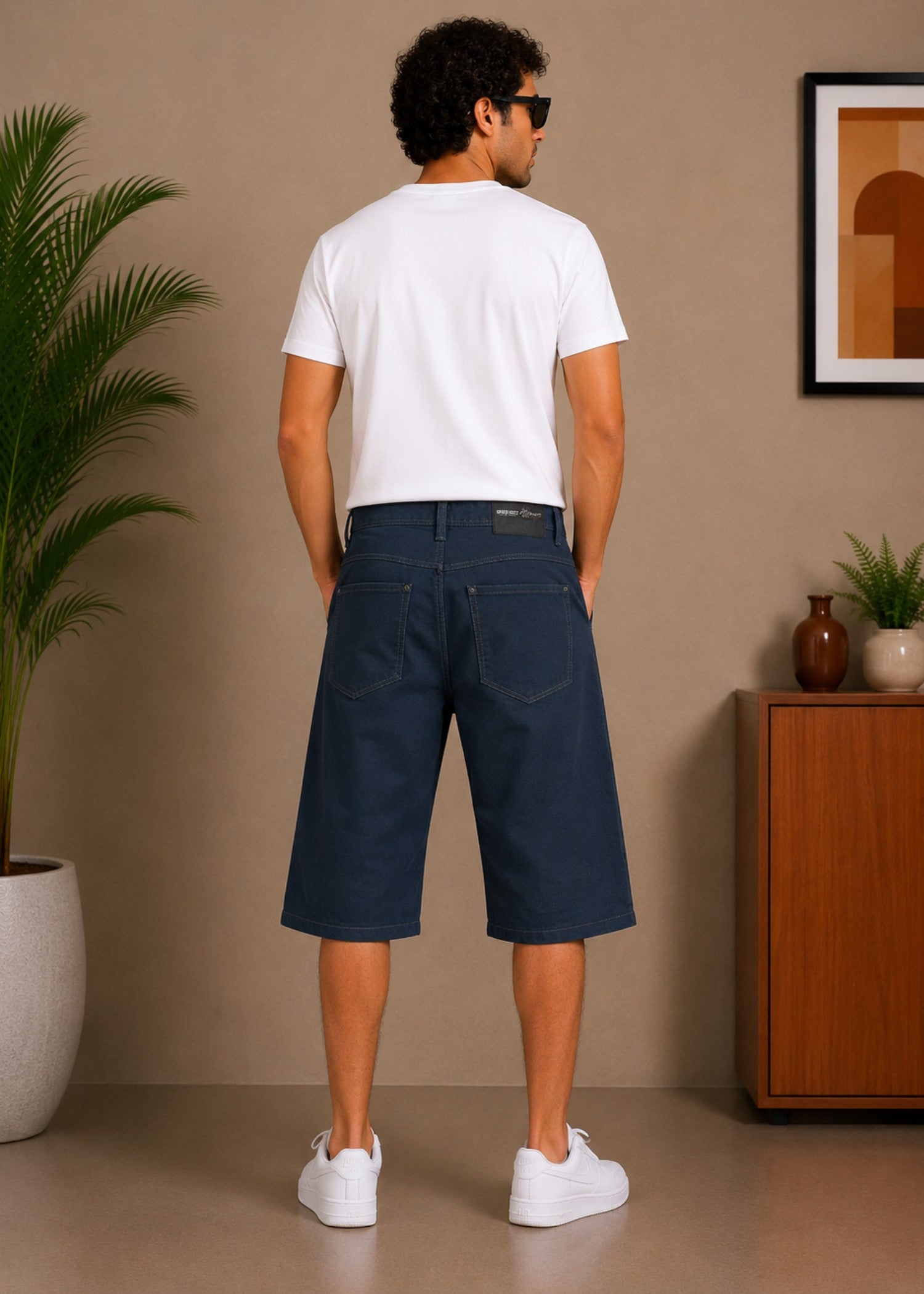 cotton Shorts in Aegean blue