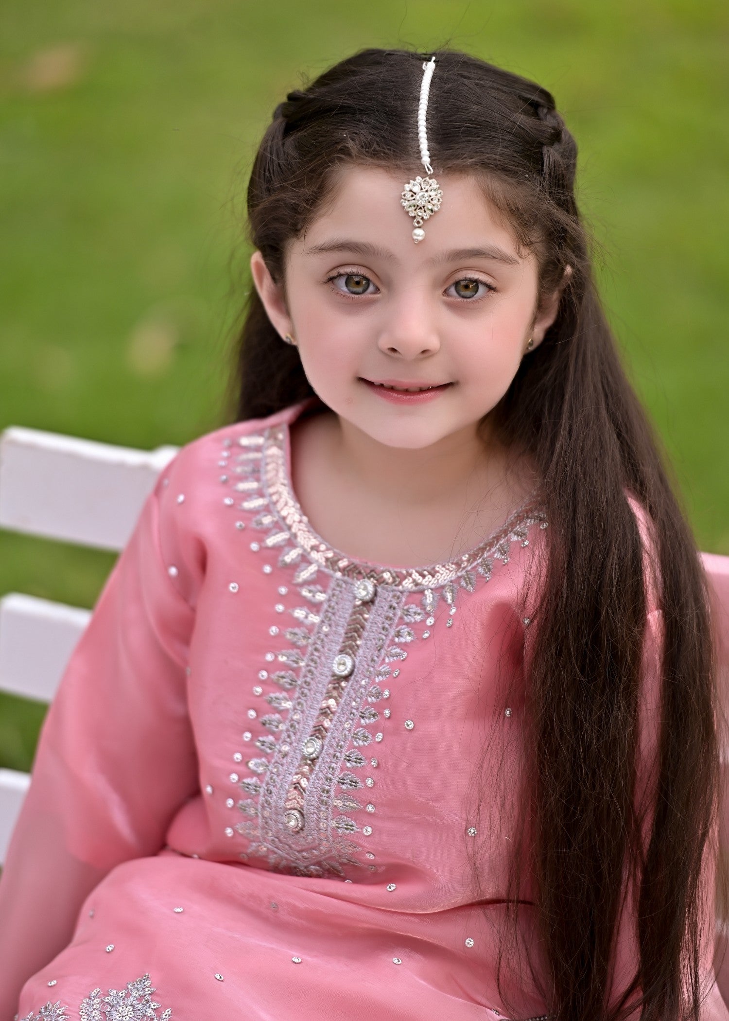 silk Gharara in Pink