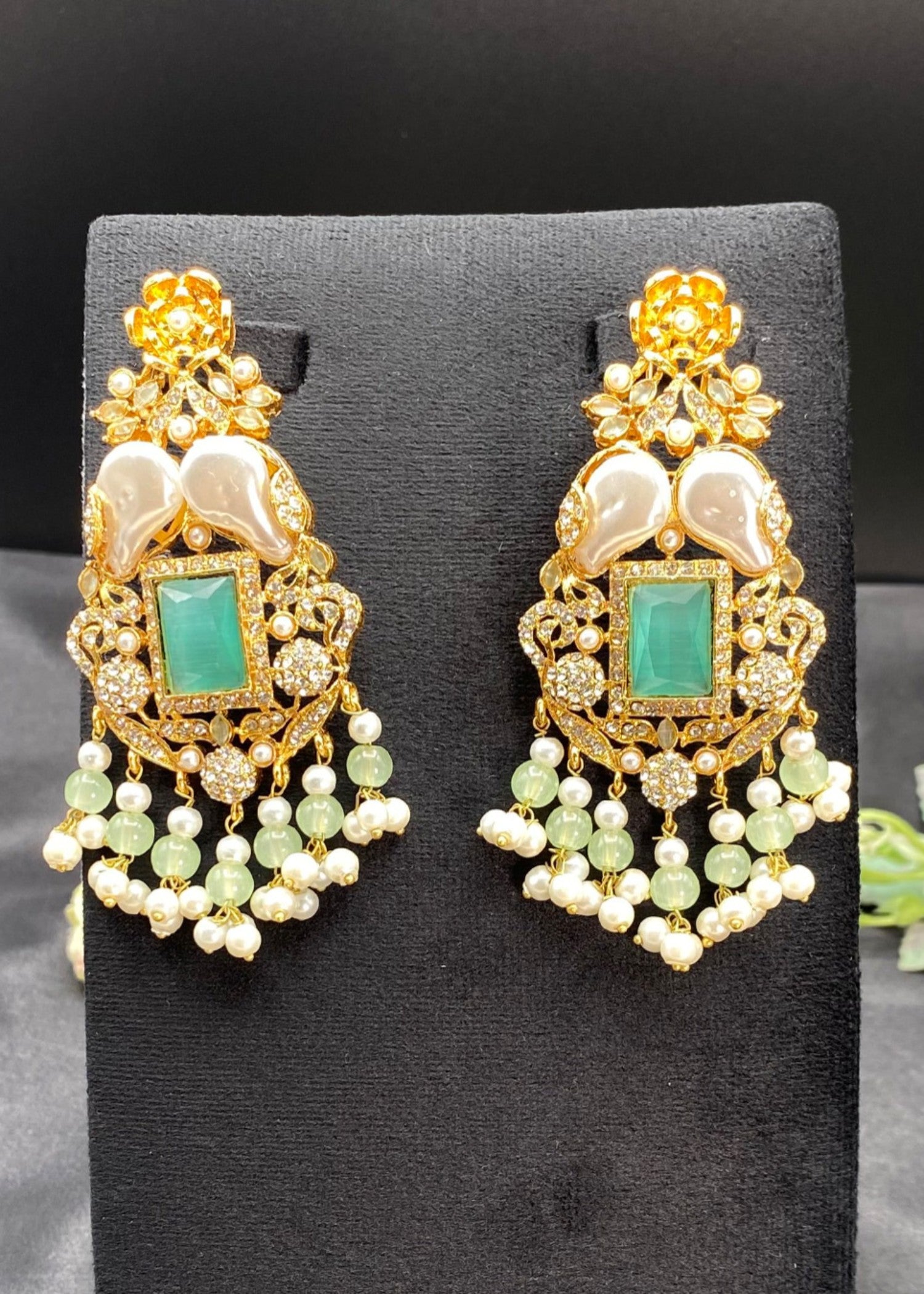 Earrings in Pistachio green Color by - Trendy Women Earrings WET2214