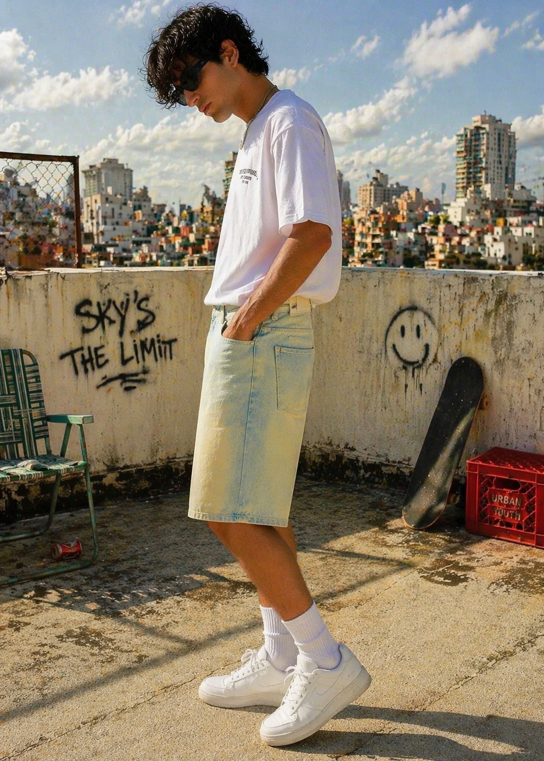 denim Shorts in Light blue by FLO Nine99